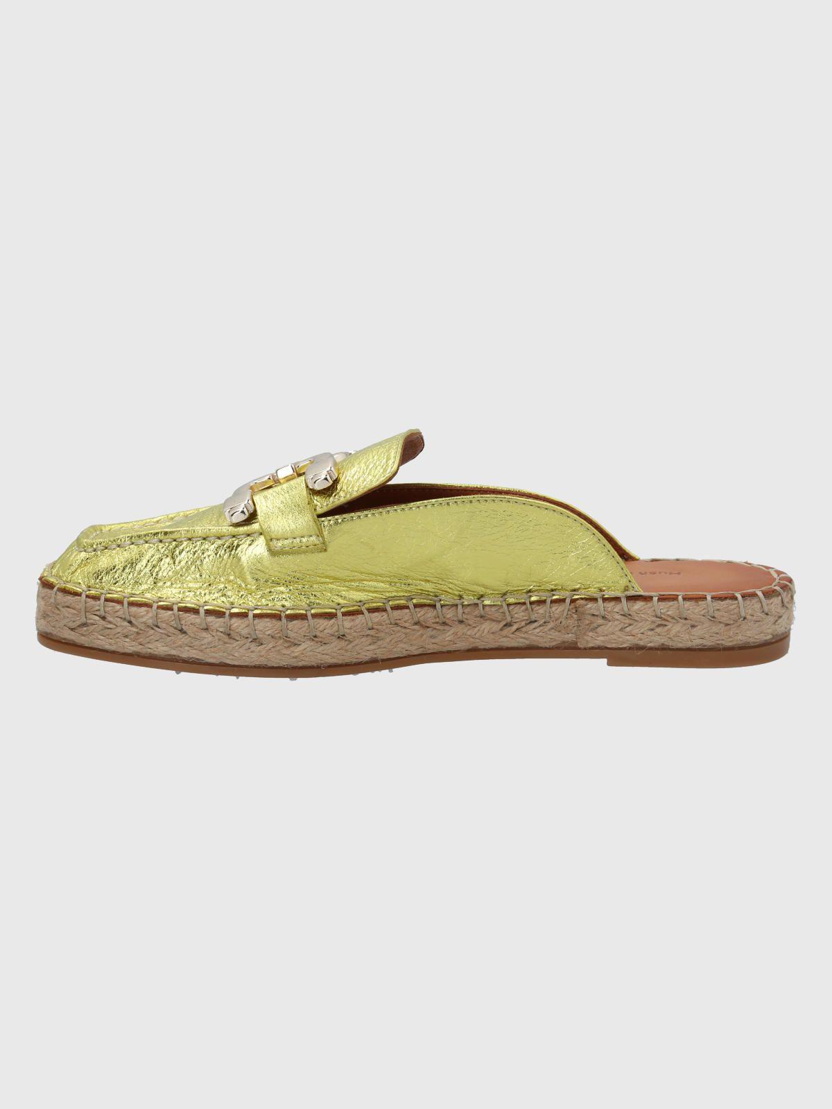 Sandalia Cuero Verde Limón  Mujer Aprica -4