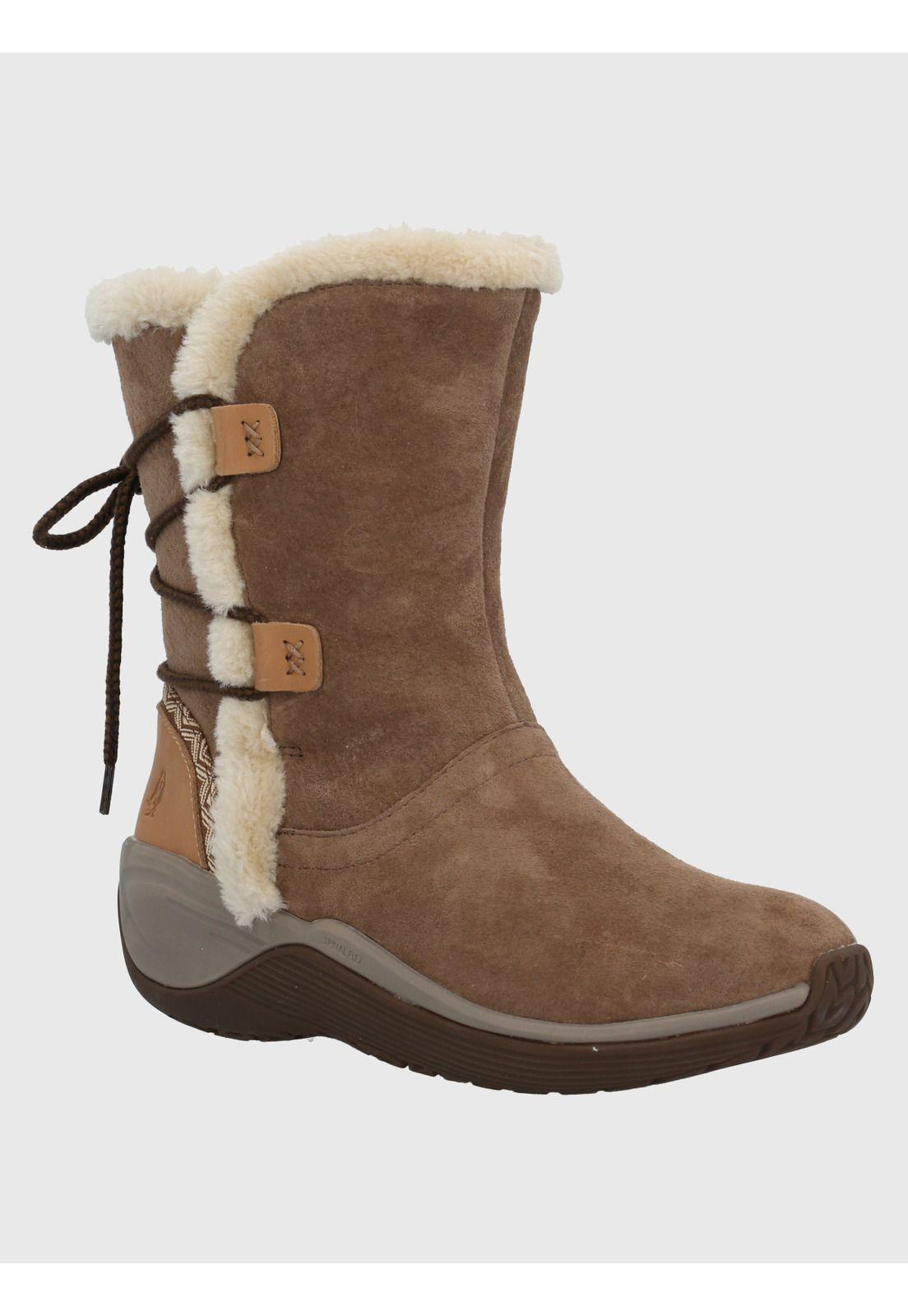 Bota Cuero Mujer Spinal Rug Bootie Café-0