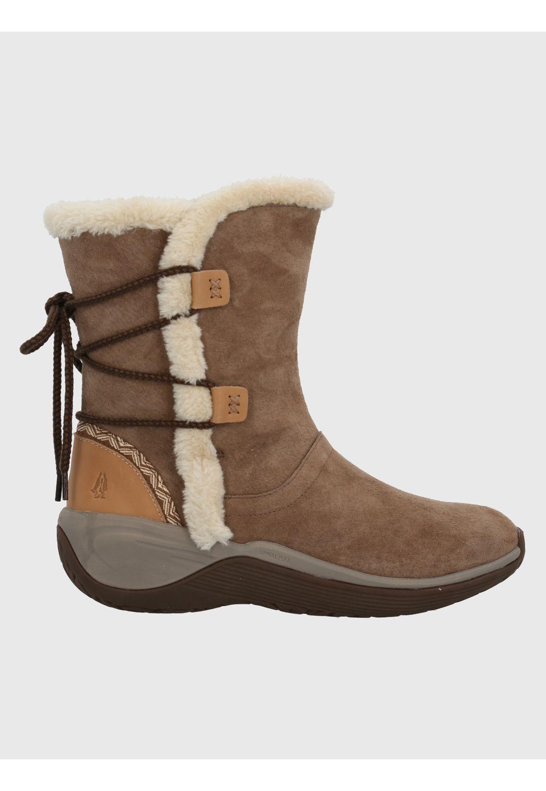 Bota Cuero Mujer Spinal Rug Bootie Café-1