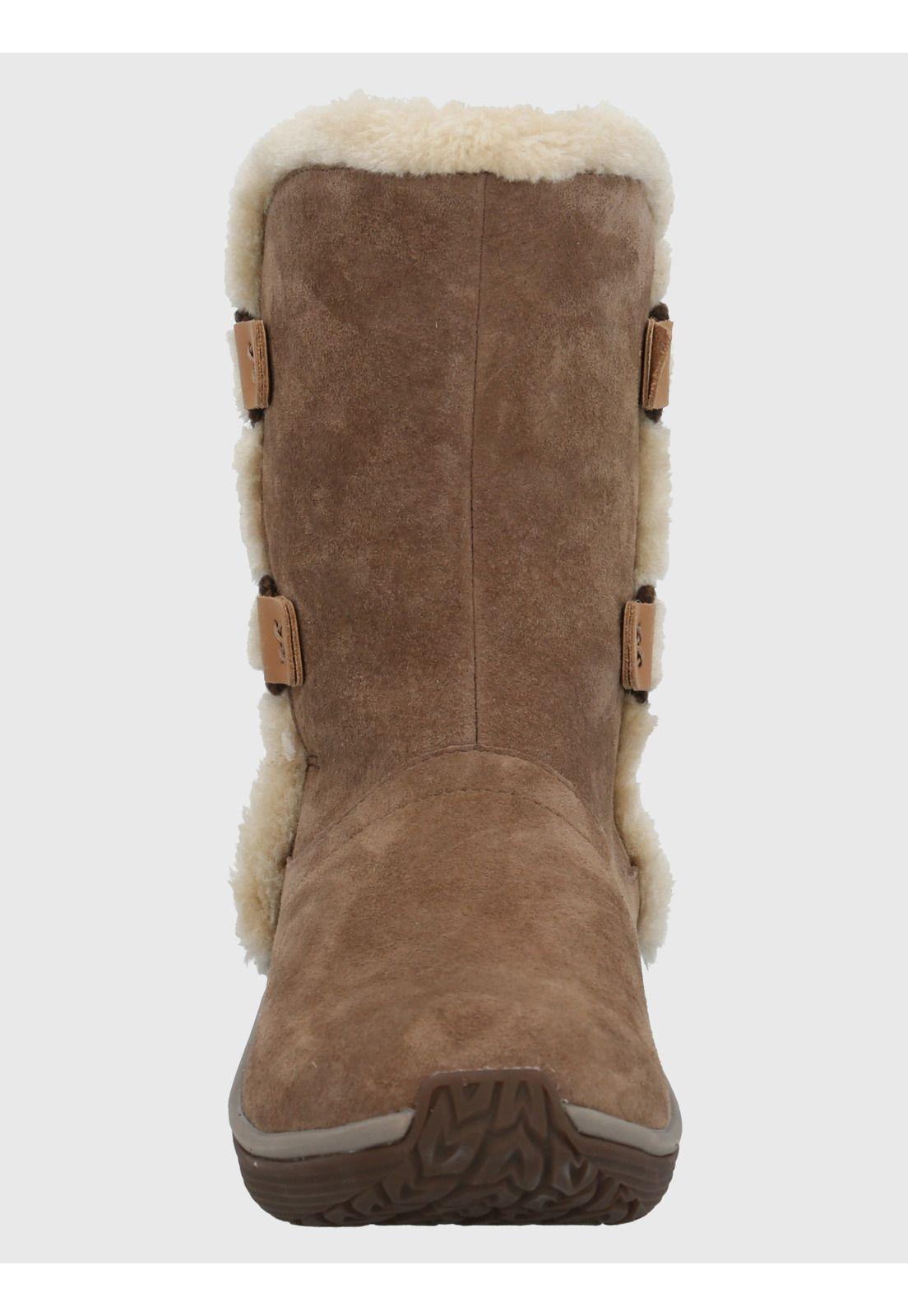 Bota Cuero Mujer Spinal Rug Bootie Café-3