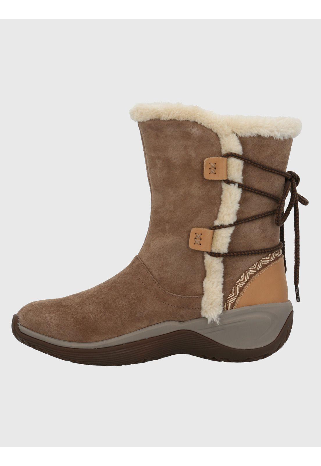 Bota Cuero Mujer Spinal Rug Bootie Café-4