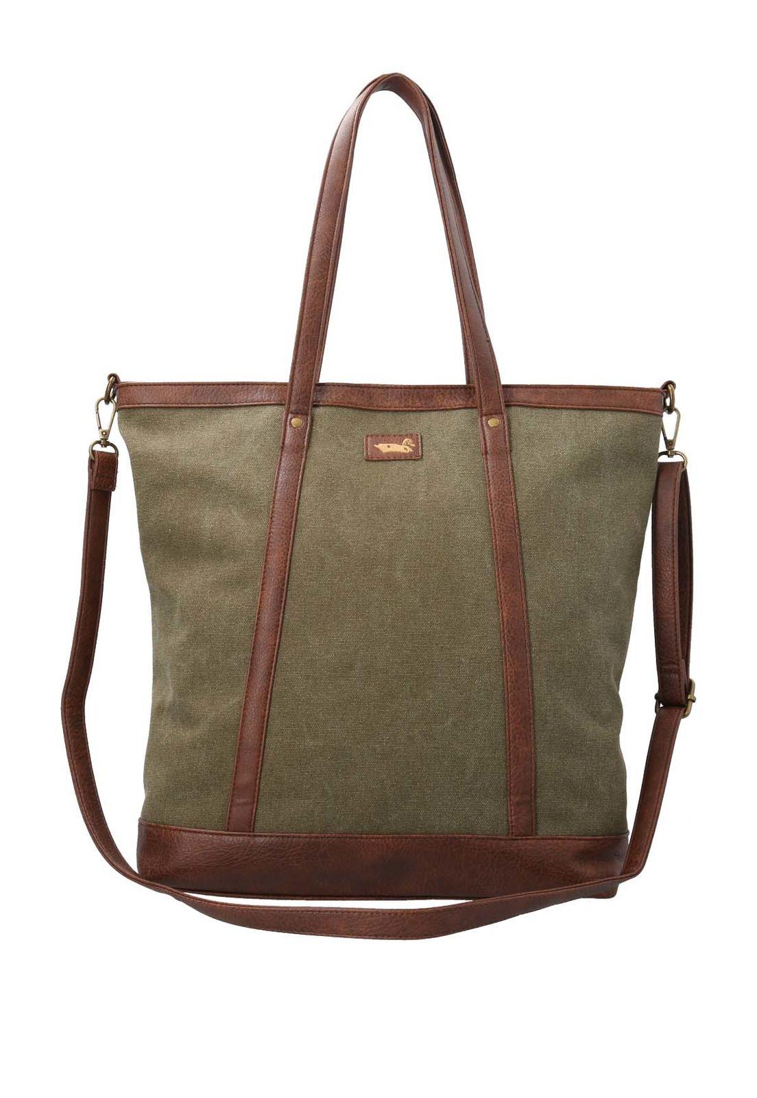 Cartera Textil Mujer Arana Tote Verde-2