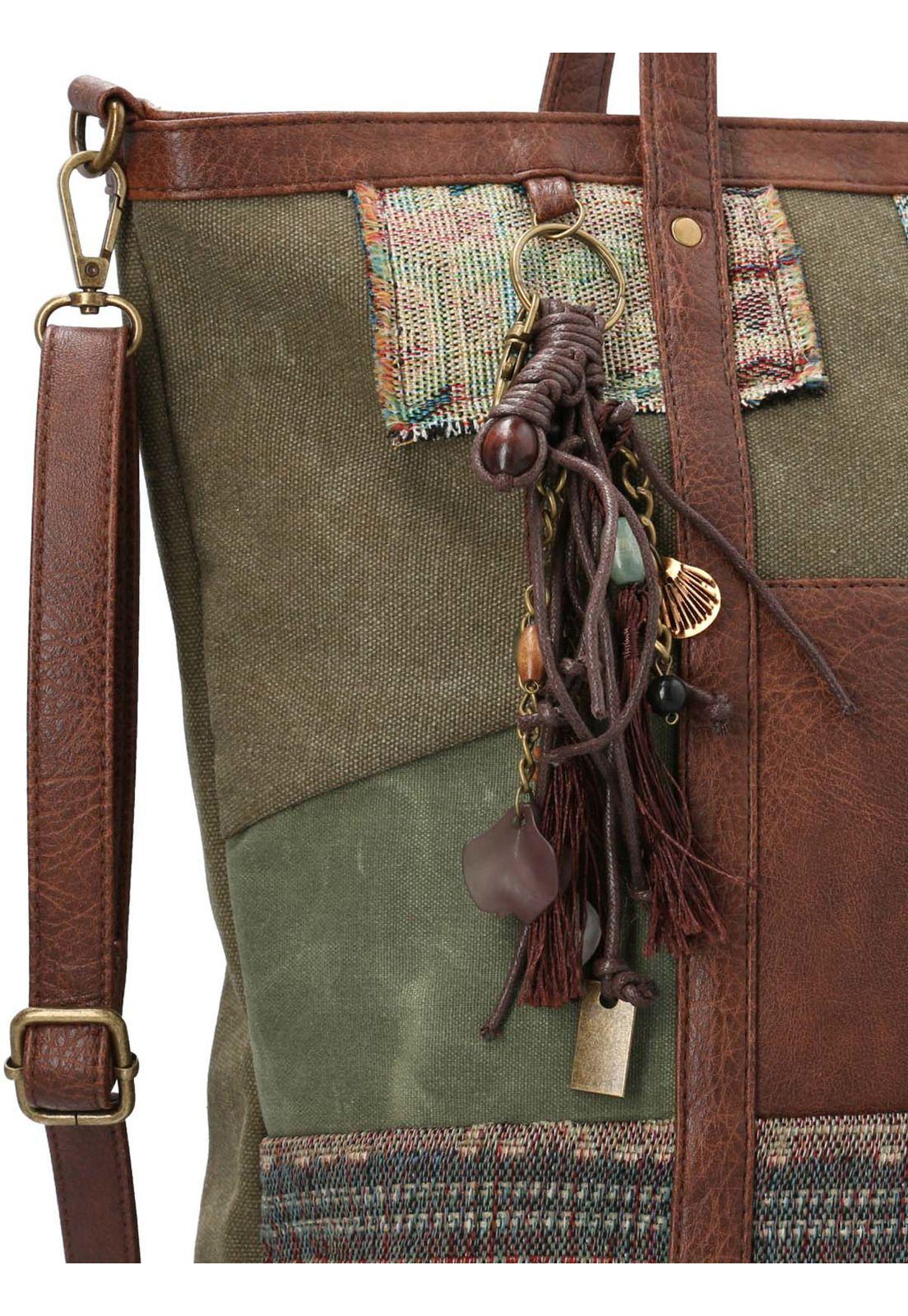 Cartera Textil Mujer Arana Tote Verde-3