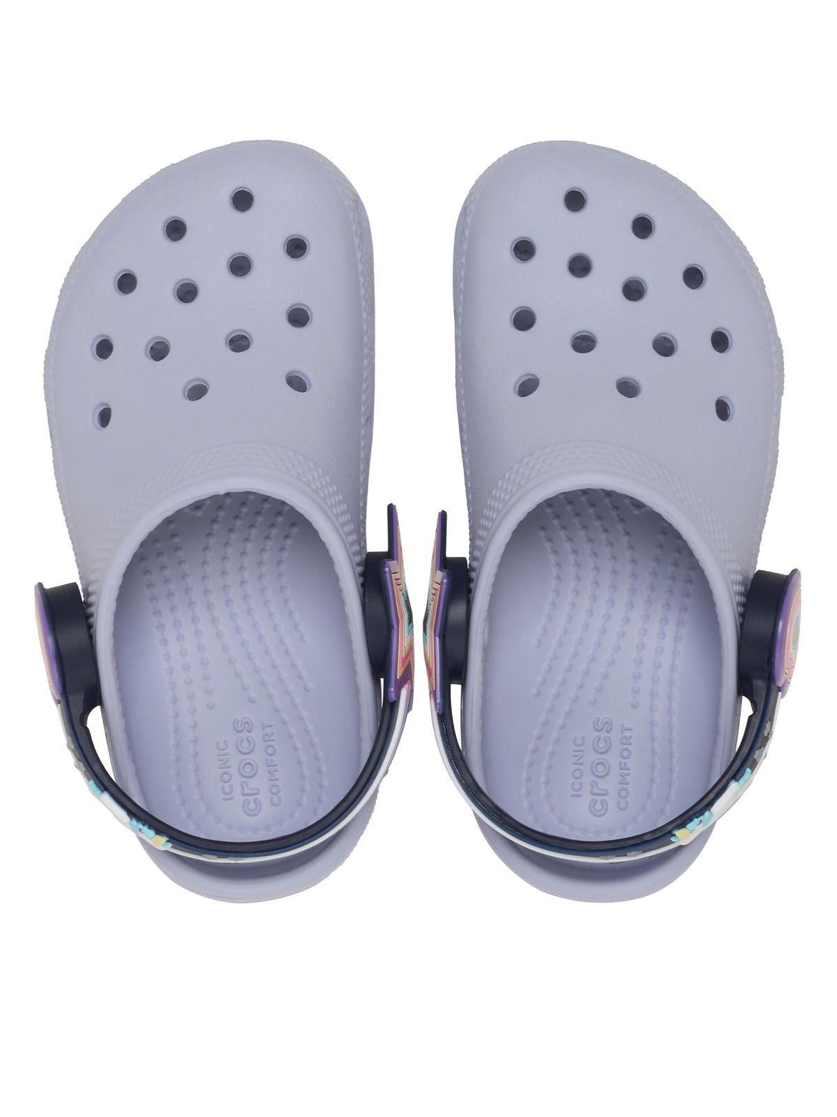Zueco Niños Pequeños Classic Clog Con Luces Lila Crocs-4