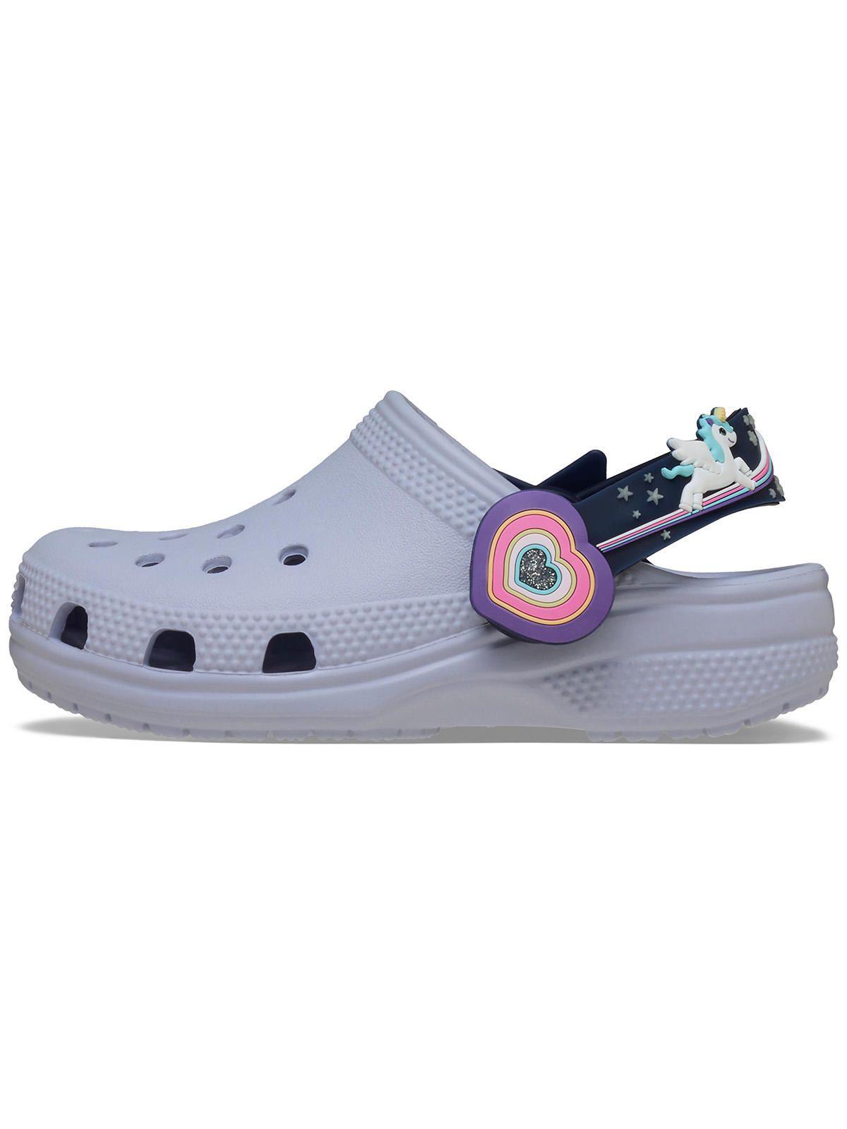 Zueco Niños Pequeños Classic Clog Con Luces Lila Crocs-5