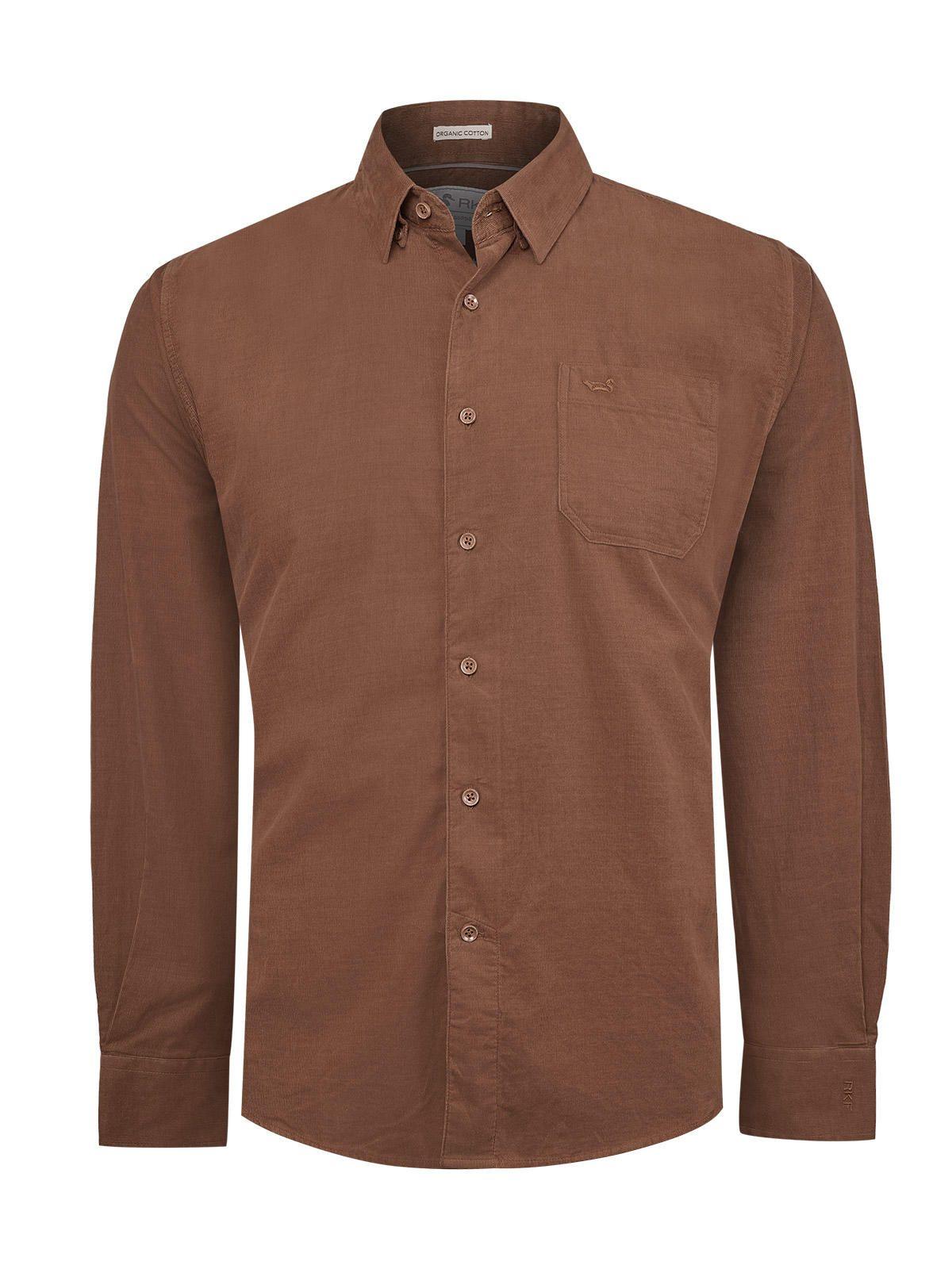 Camisa Algodón Orgánico Hombre Corduroy Marrón-0