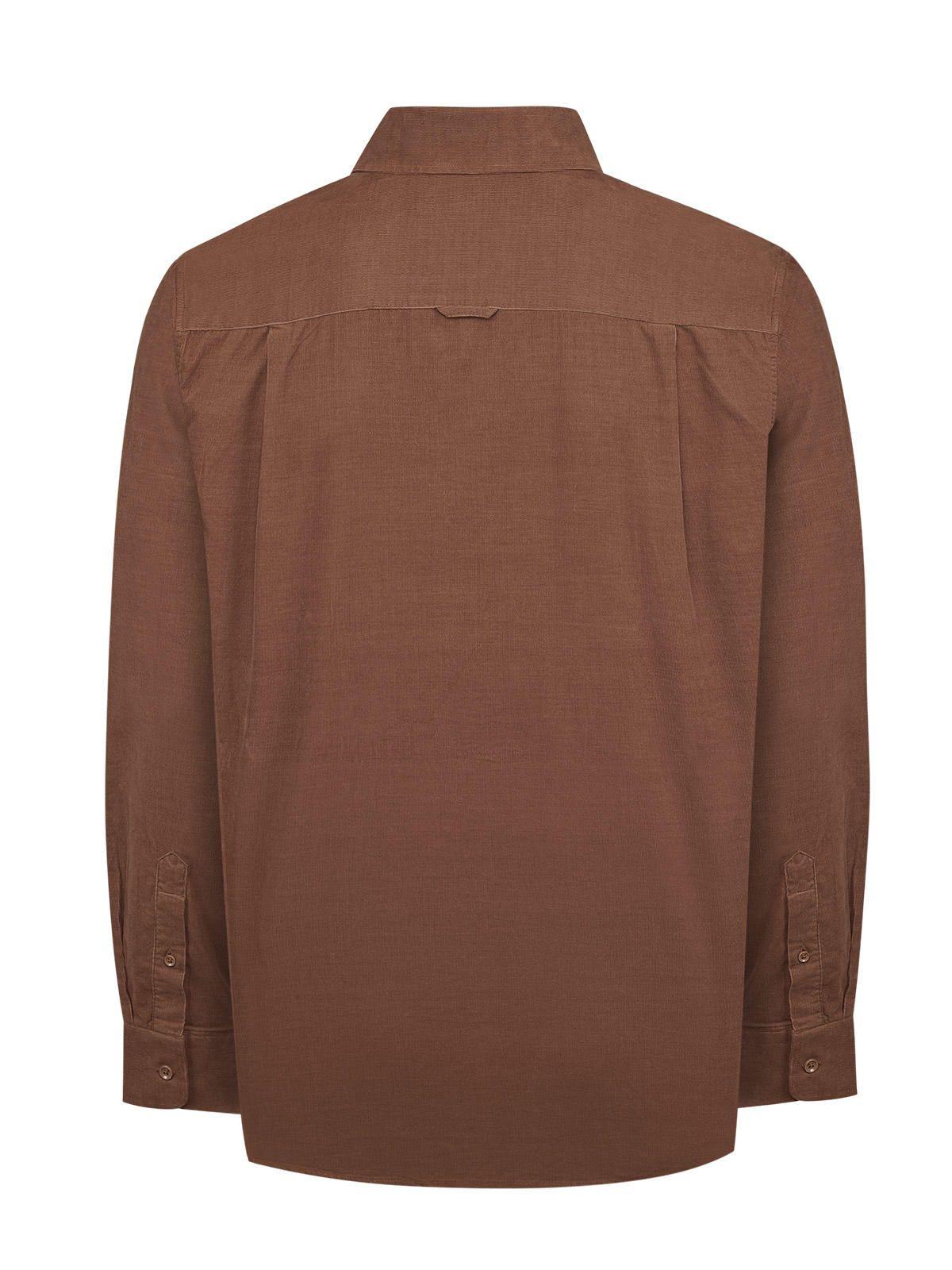 Camisa Algodón Orgánico Hombre Corduroy Marrón-1