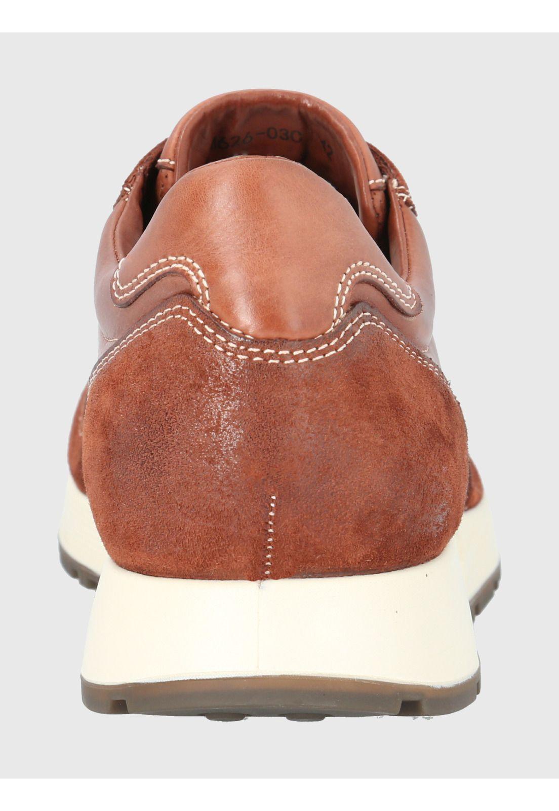 Zapatilla Cuero Café Hombre Paramus -5