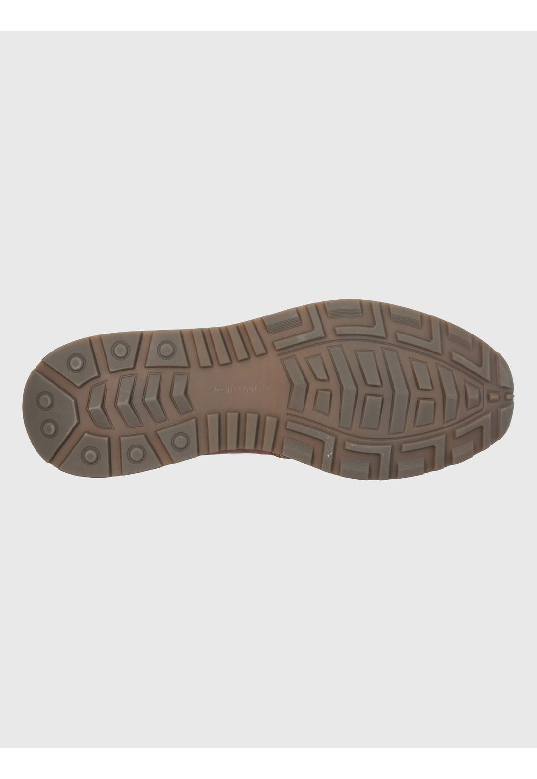 Zapatilla Cuero Café Hombre Paramus -6