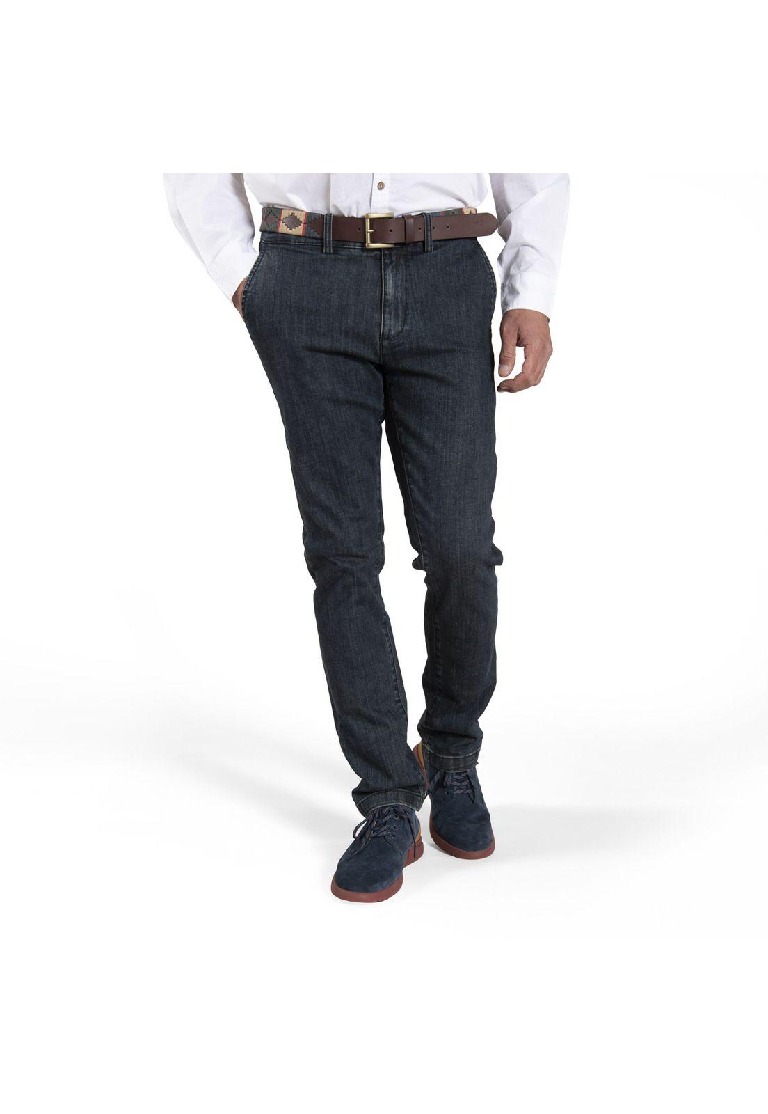 Jeans Algodón Classic Azul Petróleo Hombre Rockford-0