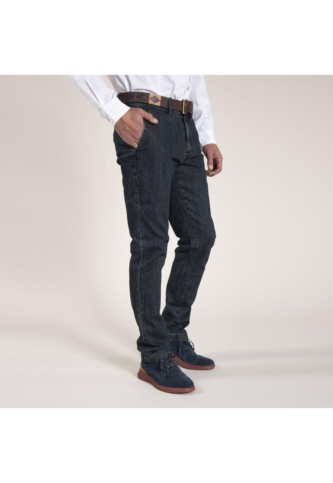Jeans Algodón Classic Azul Petróleo Hombre Rockford-1
