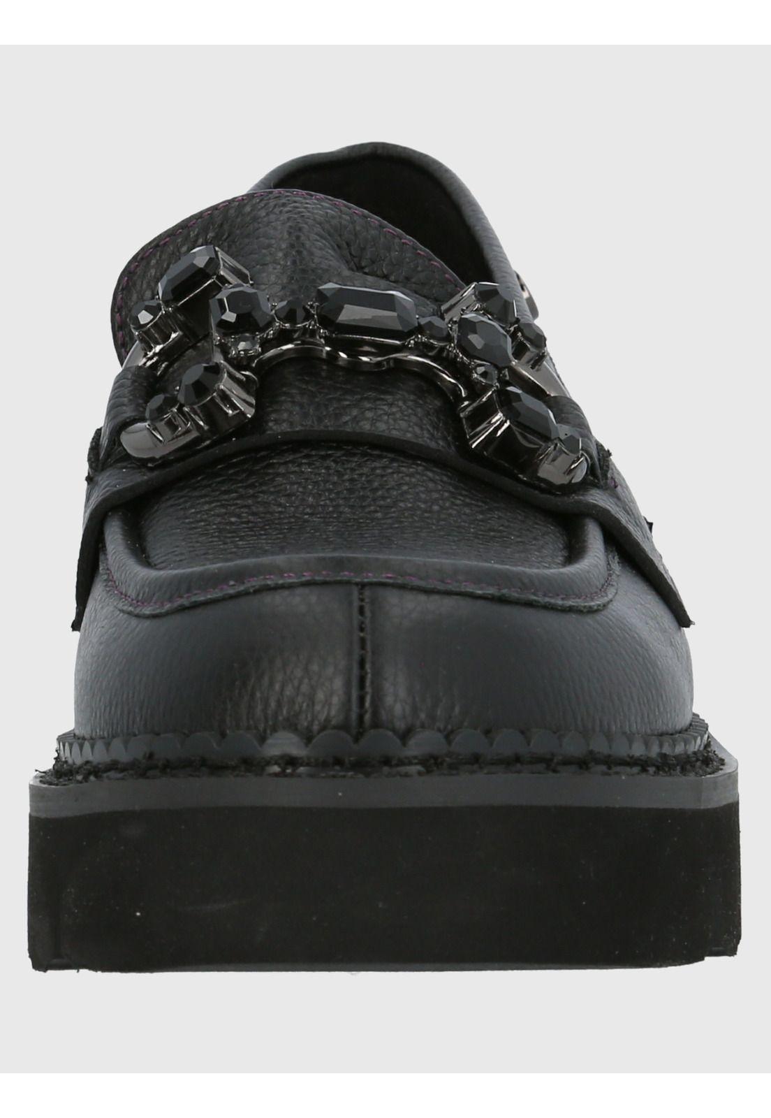 Mocasín Cuero Mujer Salone Negro-3