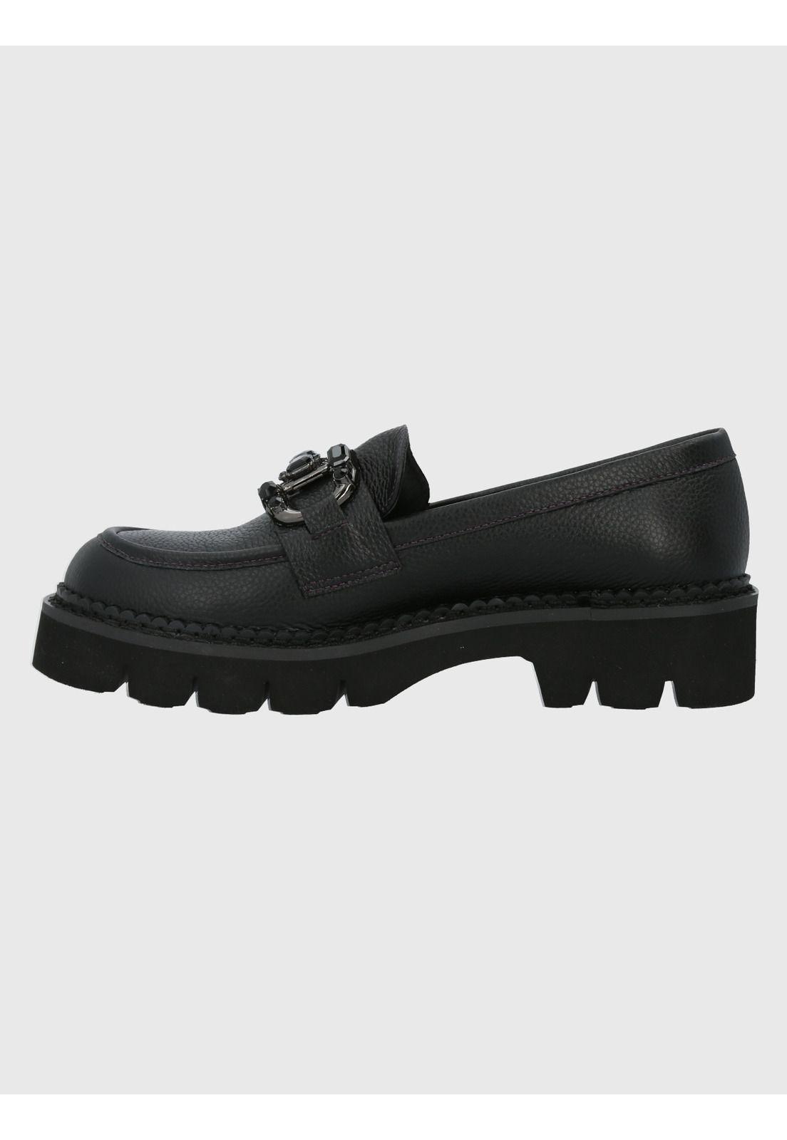 Mocasín Cuero Mujer Salone Negro-5