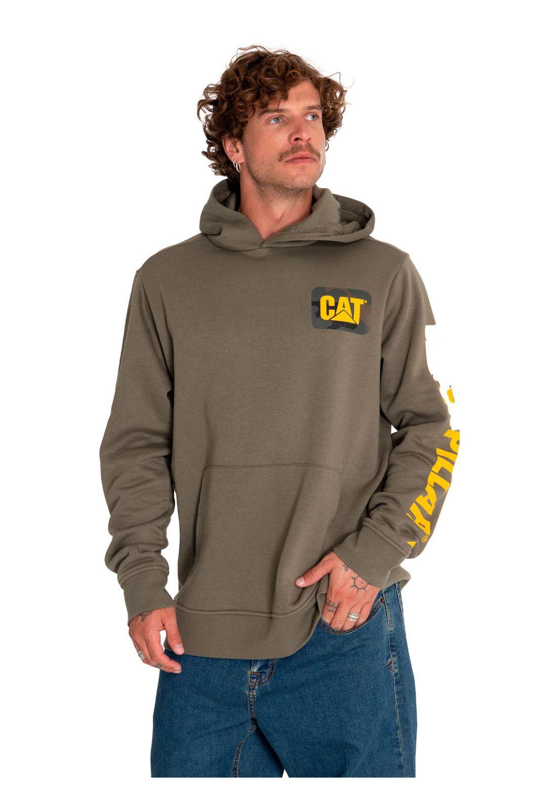 Polerón Hombre Fleece Logo Pullover Hoodie Verde-0