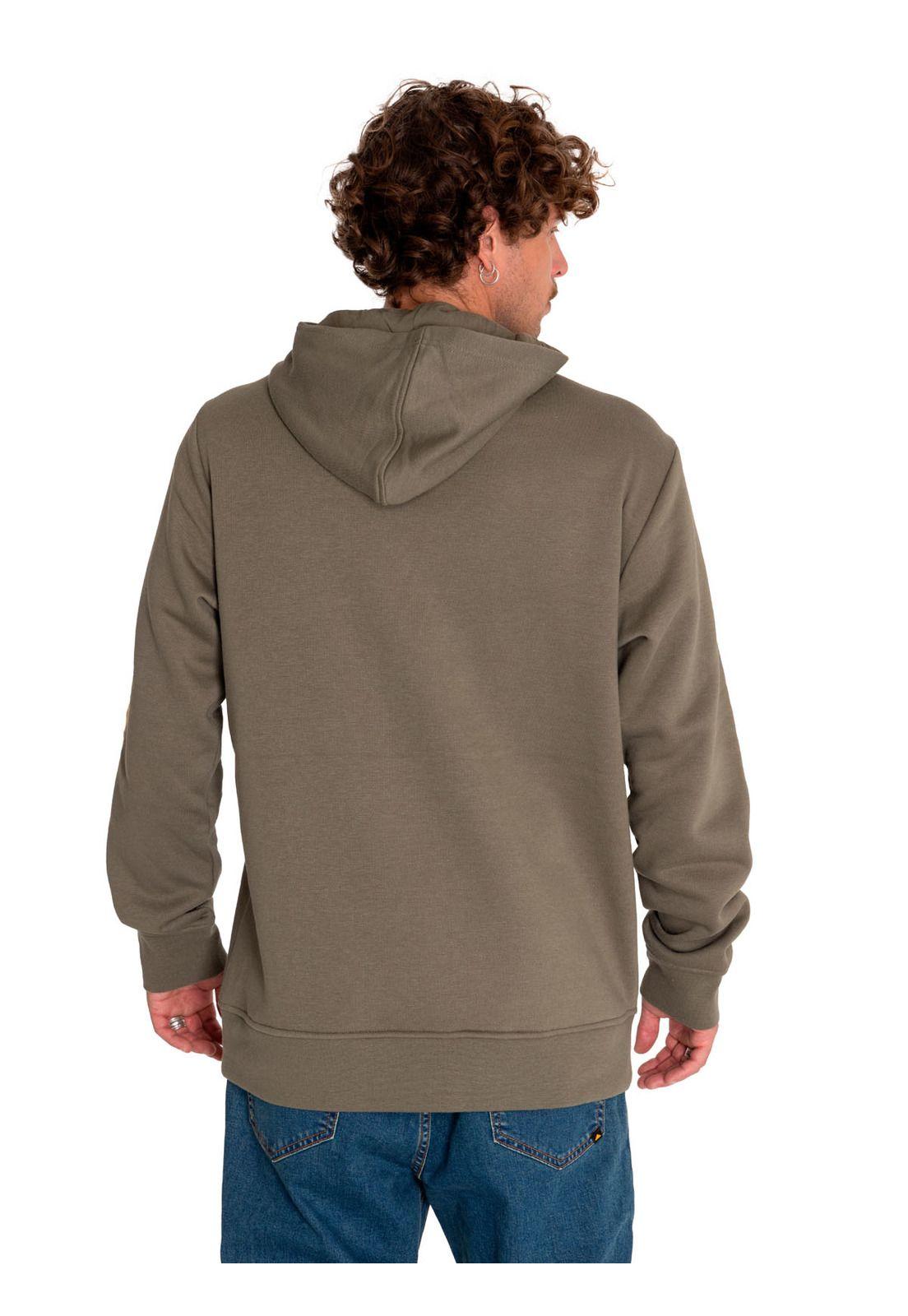 Polerón Hombre Fleece Logo Pullover Hoodie Verde-3