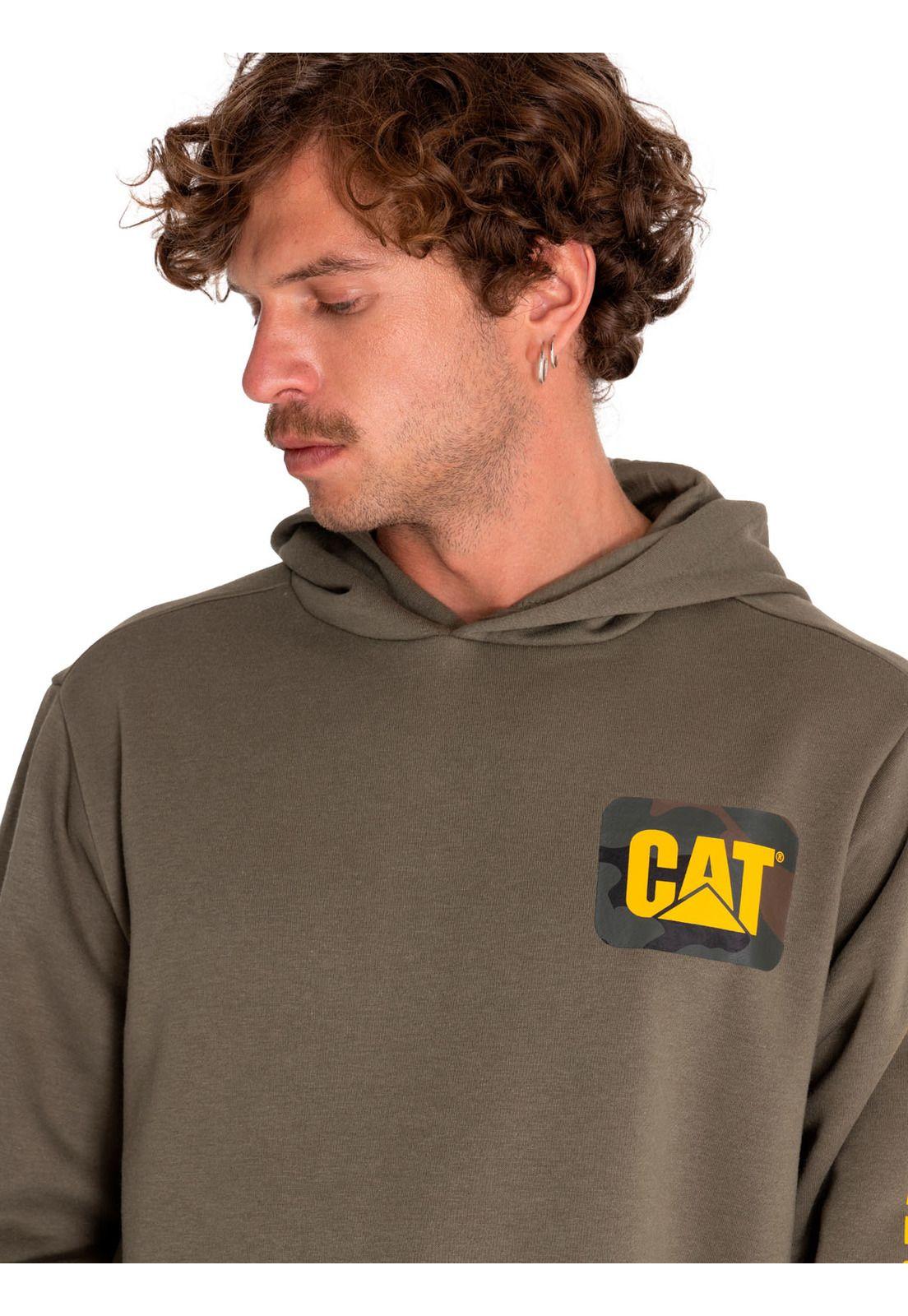 Polerón Hombre Fleece Logo Pullover Hoodie Verde-5