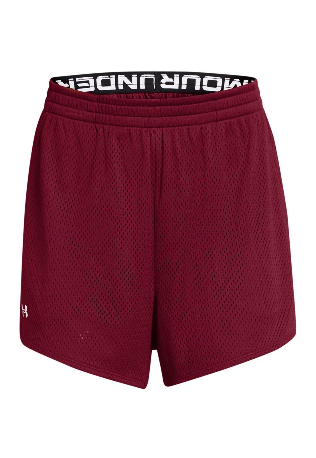 Shorts de malla Tech de 3" mujer Rojo-0