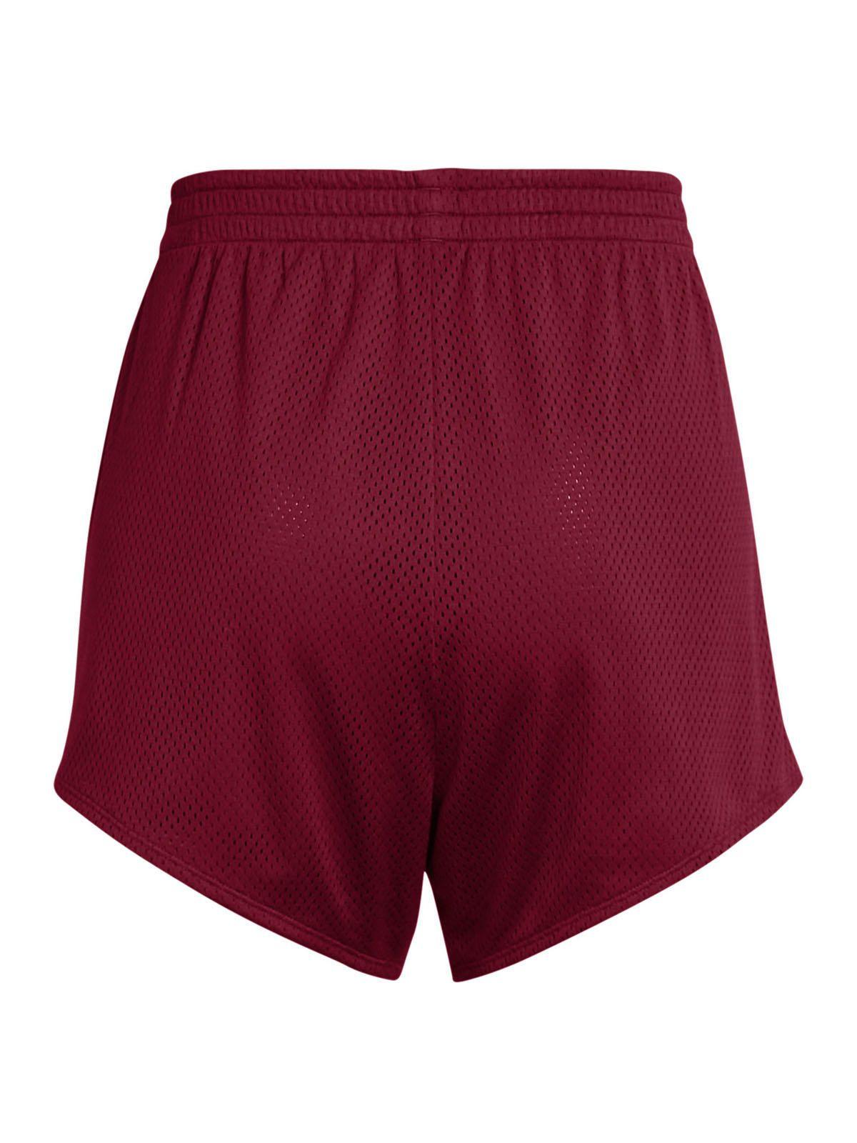 Shorts de malla Tech de 3" mujer Rojo-1