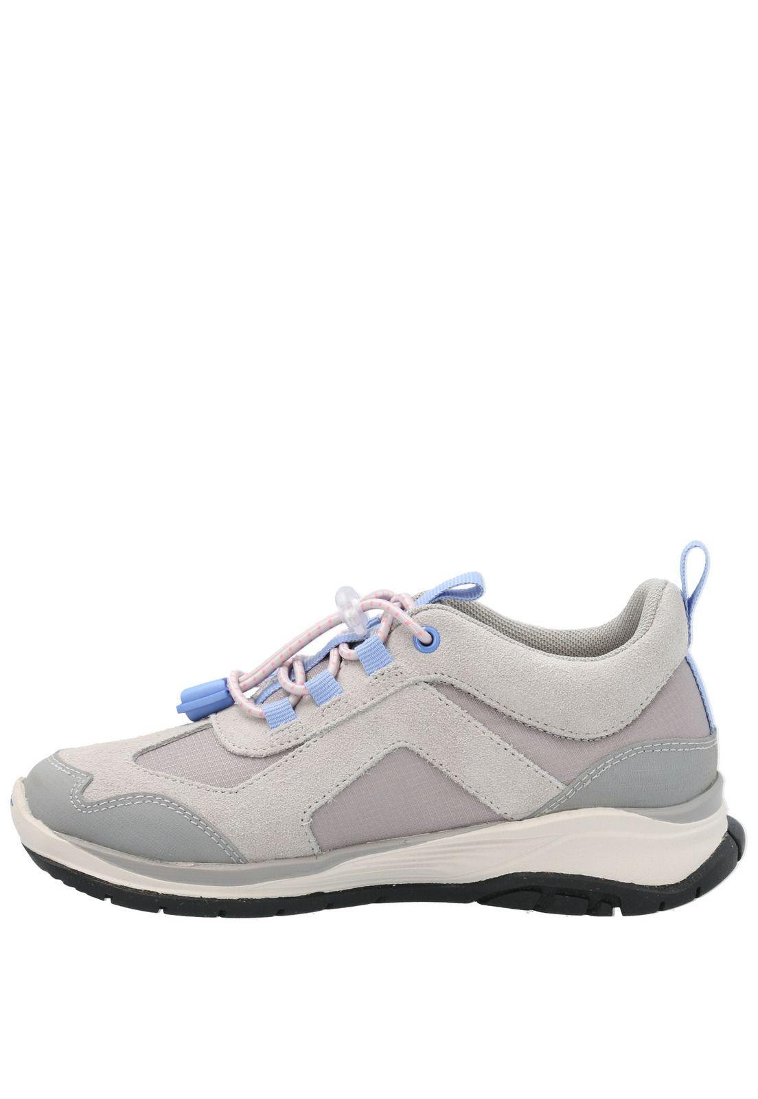 Zapatilla Cuero Niña Fastland Gris-5