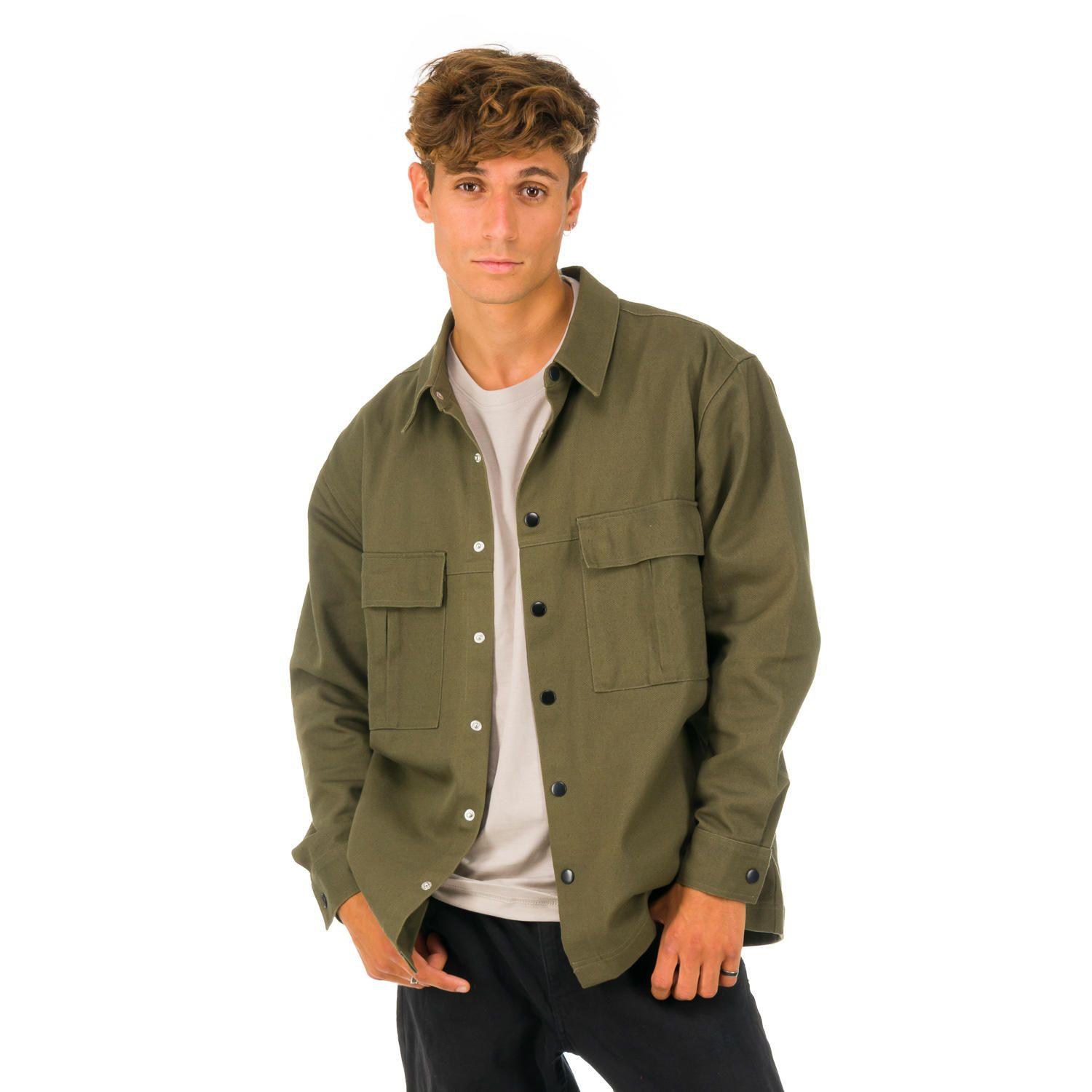 Chaqueta Unisex Clique Verde Militar -3