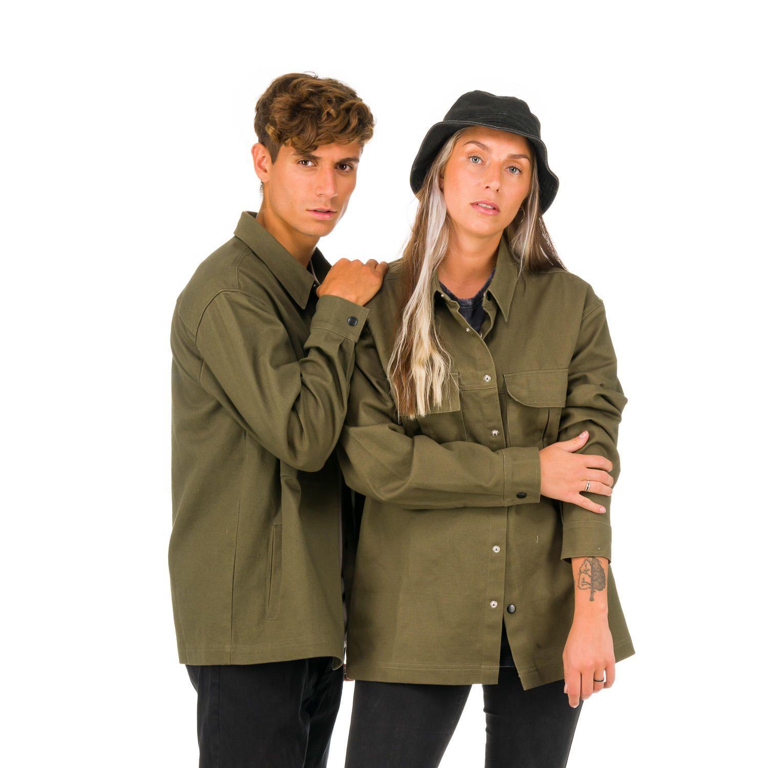 Chaqueta Unisex Clique Verde Militar -4