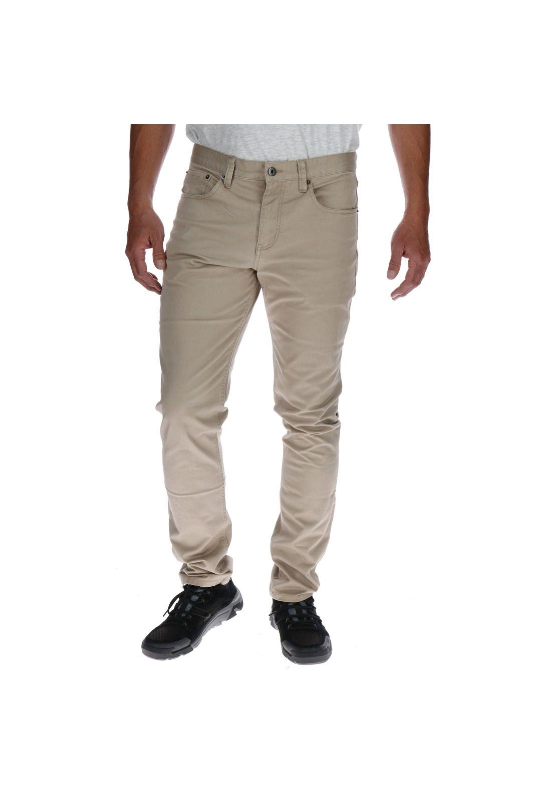 Pantalon Hombre Slim 5 Pocket Trouser Beige-0