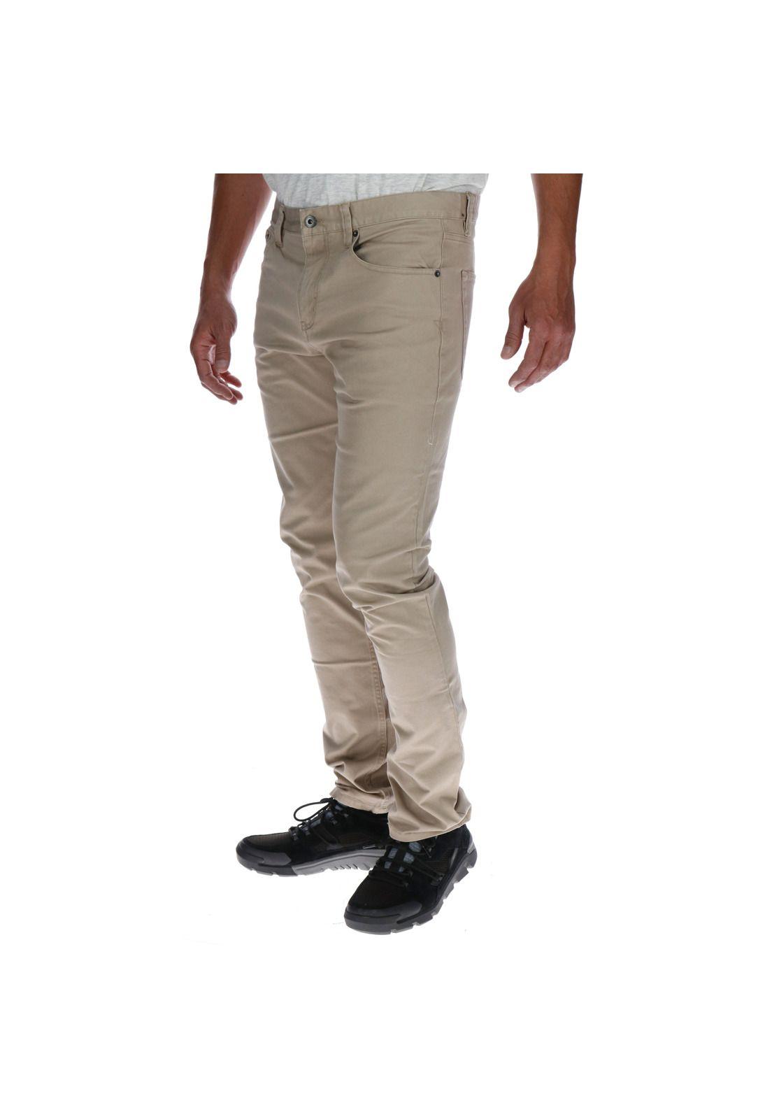 Pantalon Hombre Slim 5 Pocket Trouser Beige-1