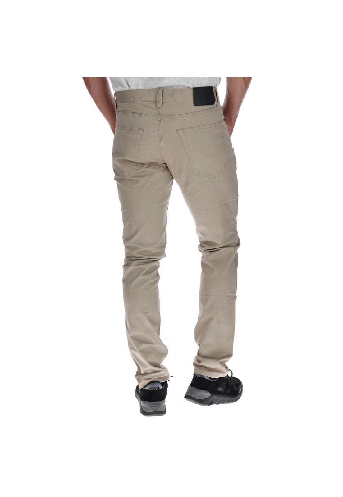 Pantalon Hombre Slim 5 Pocket Trouser Beige-2