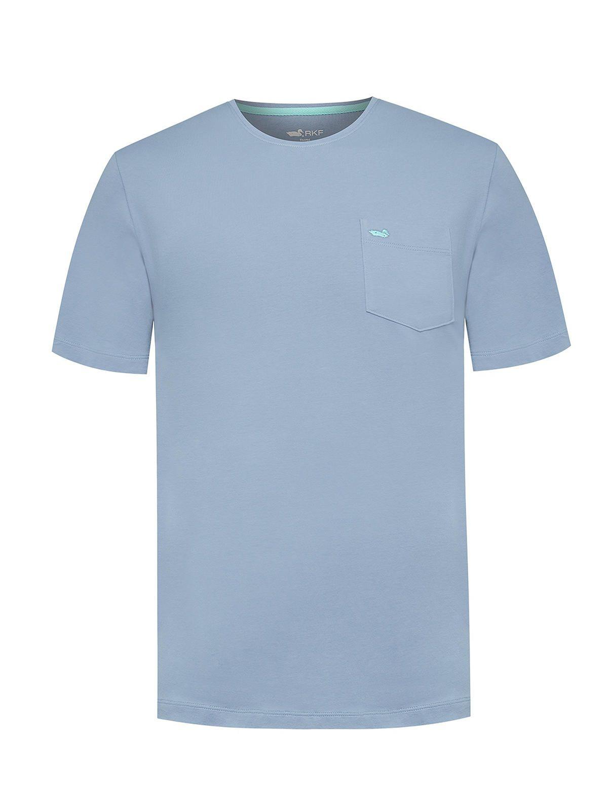 Polera Algodón Orgánico Hombre Basicpoc Azul-0