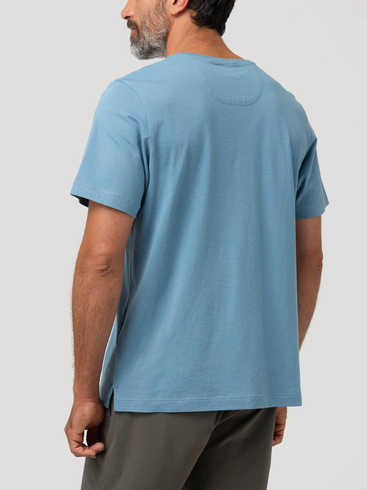 Polera Algodón Orgánico Hombre Basicpoc Azul-5