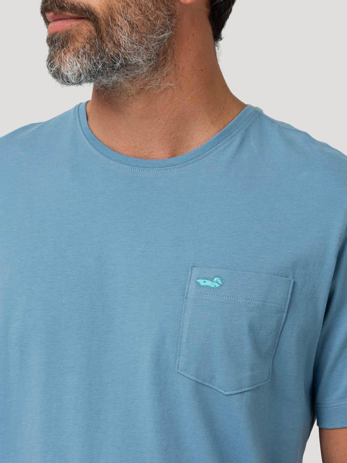 Polera Algodón Orgánico Hombre Basicpoc Azul-6