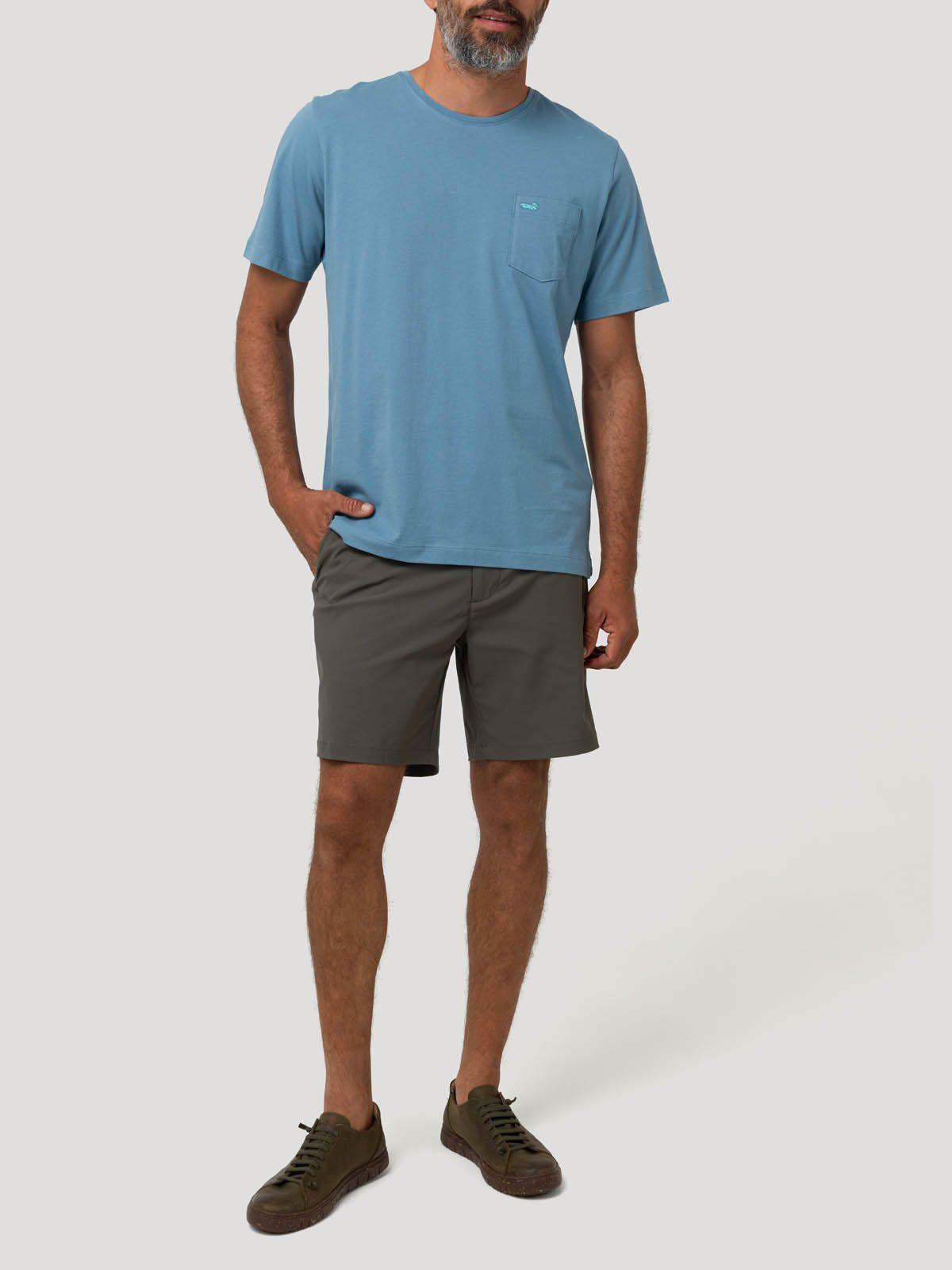 Polera Algodón Orgánico Hombre Basicpoc Azul-7