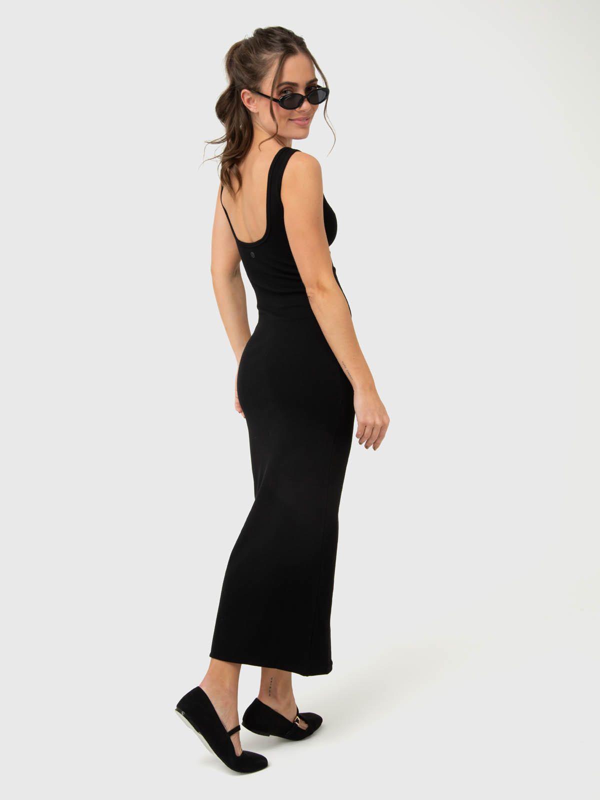 Vestido Mujer Long Cotton Negro-3