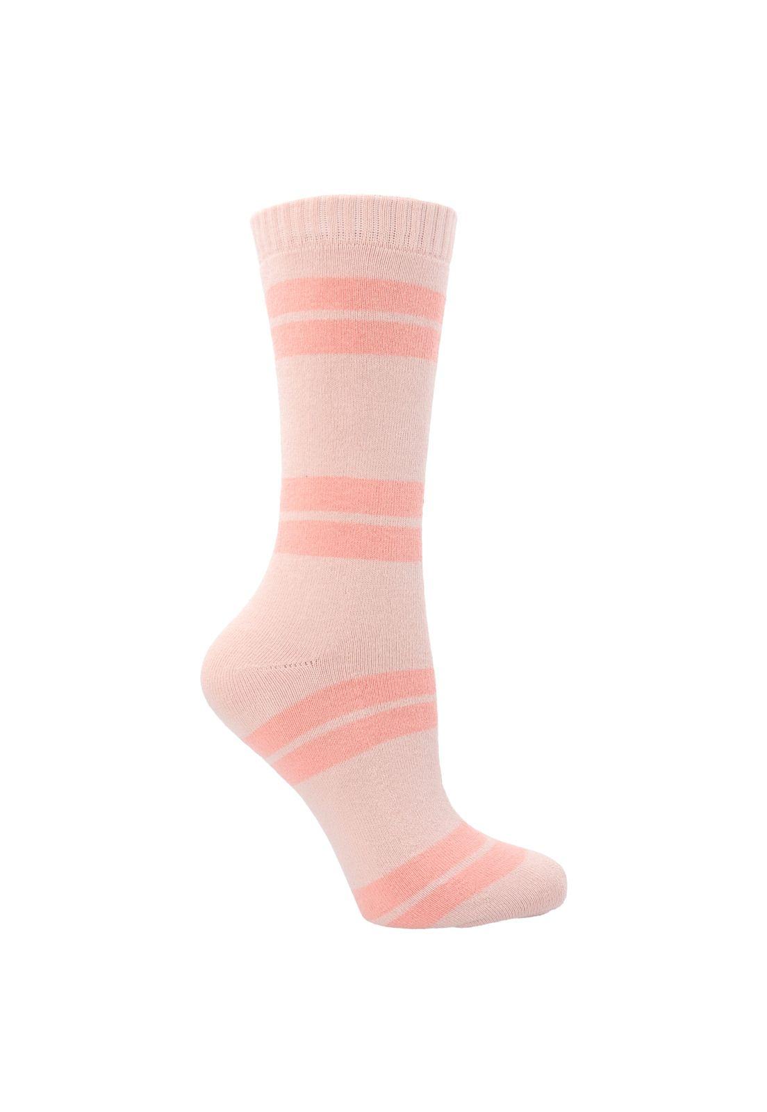 Calcetín Algodón Mujer Heavy Back Rosado-0