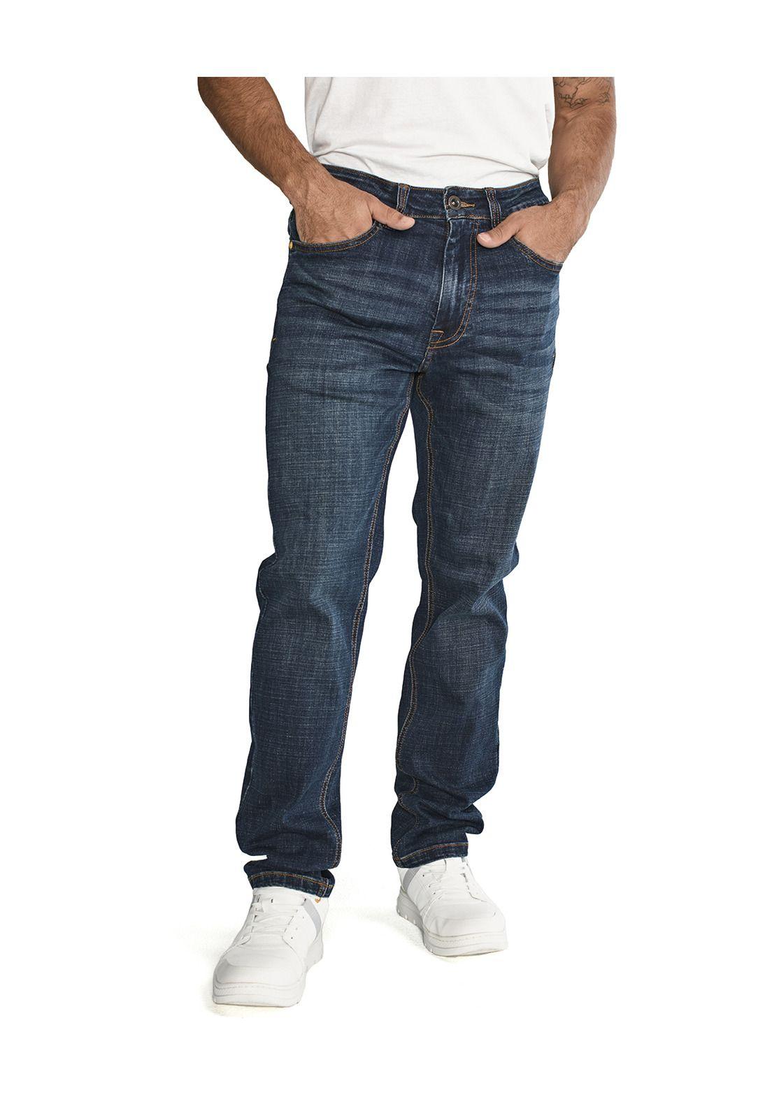 Jeans Coolmax Denim Slim Blanco Hombre-3