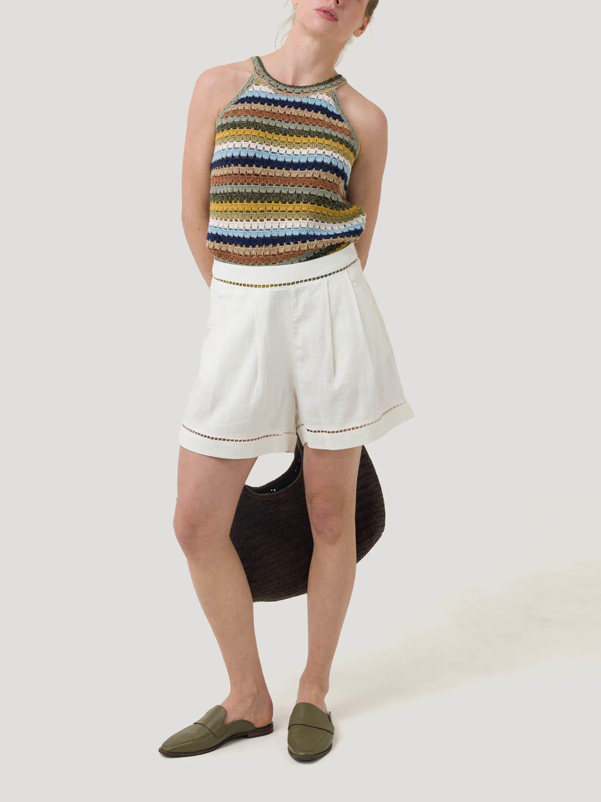 Short Lino Orgánico Mujer Andes Blanco -7