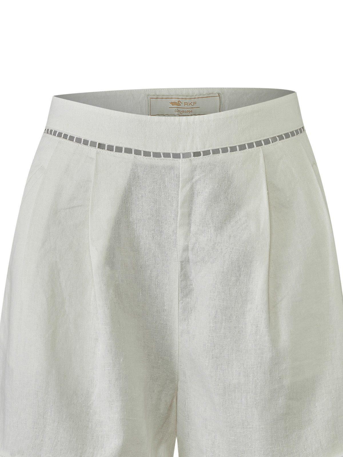 Short Lino Orgánico Mujer Andes Blanco -3