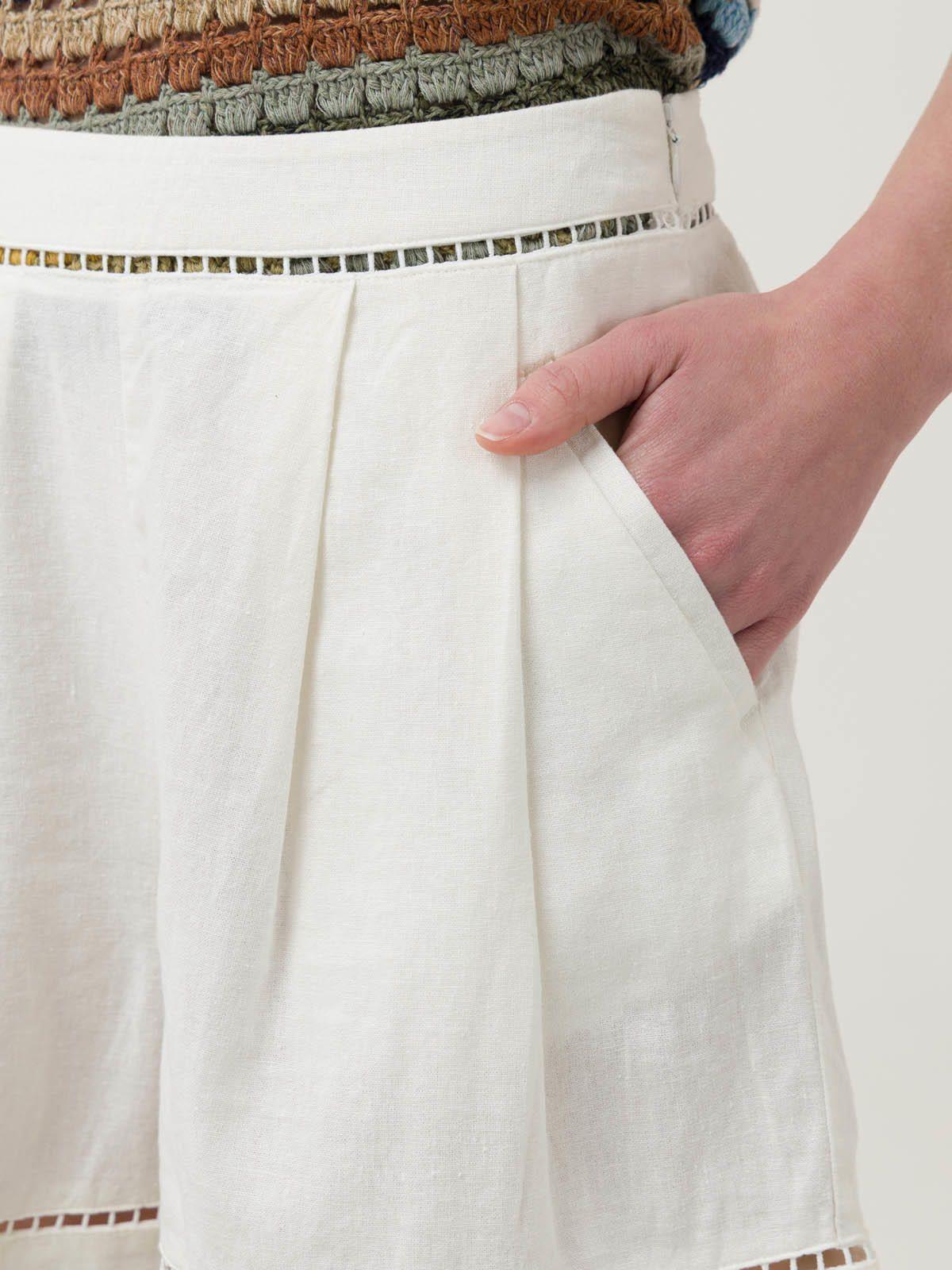 Short Lino Orgánico Mujer Andes Blanco -6