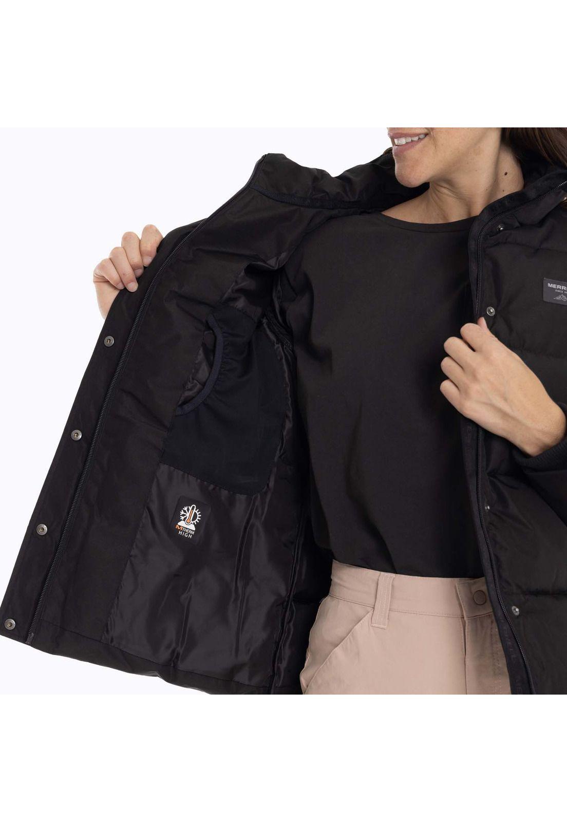 Parka Mujer Puffa Negro Merrell-8