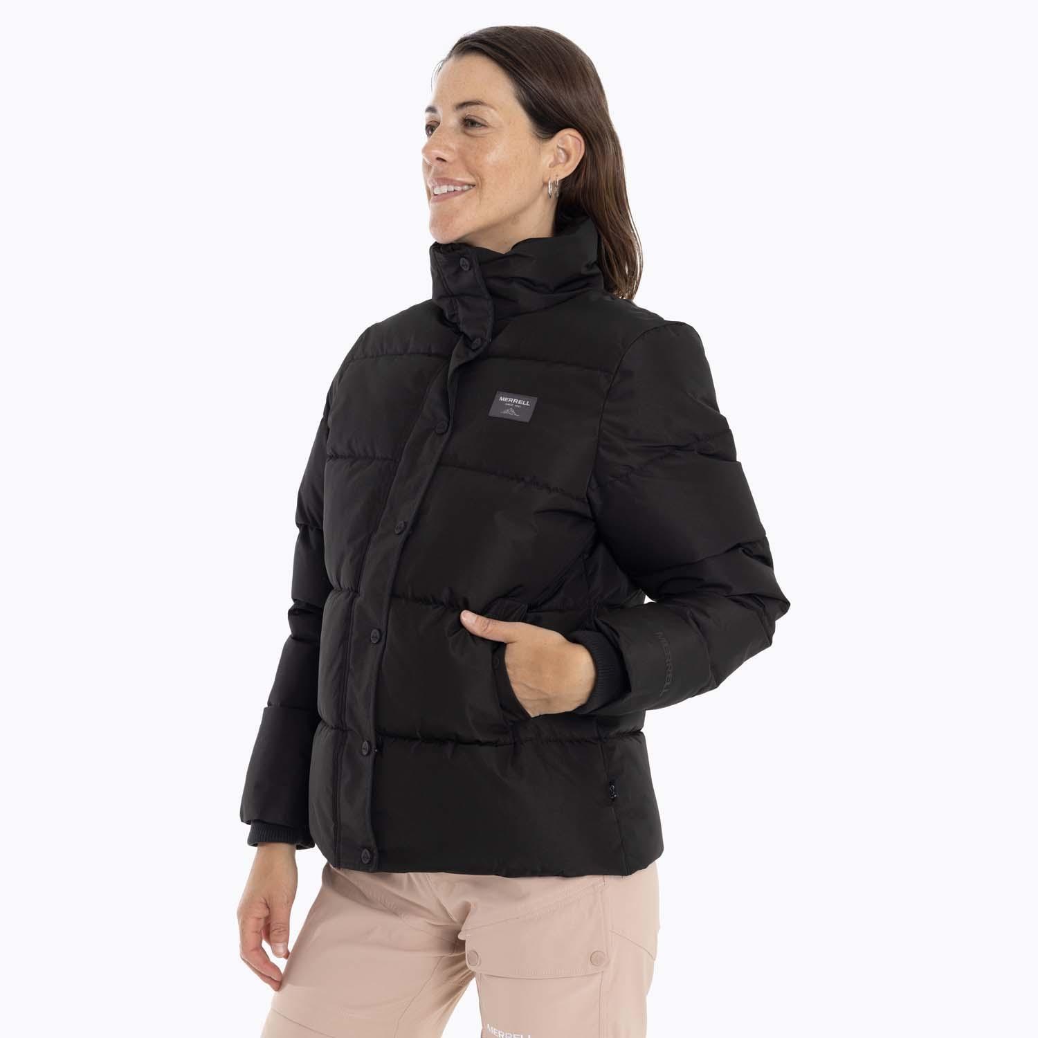 Parka Mujer Puffa Negro Merrell-1
