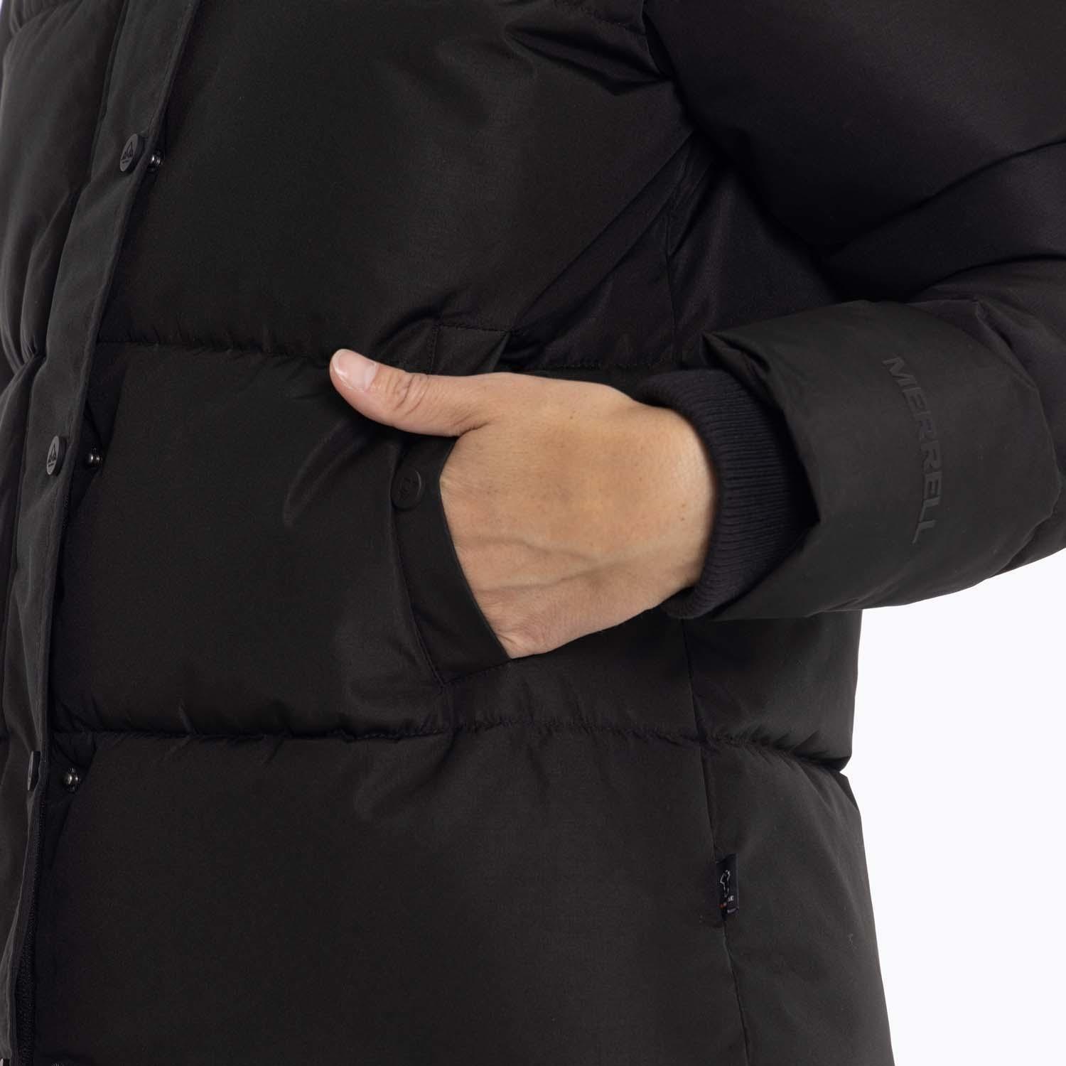 Parka Mujer Puffa Negro Merrell-6