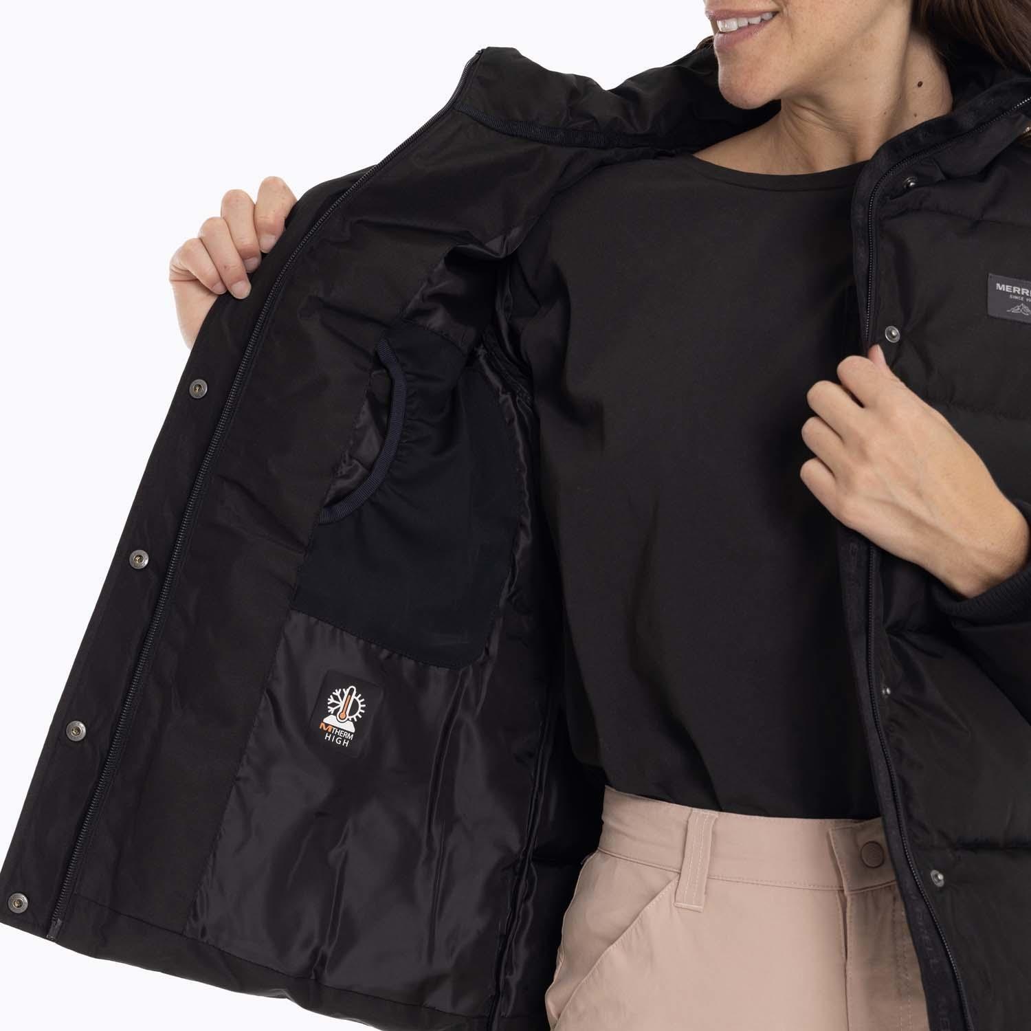 Parka Mujer Puffa Negro Merrell-8