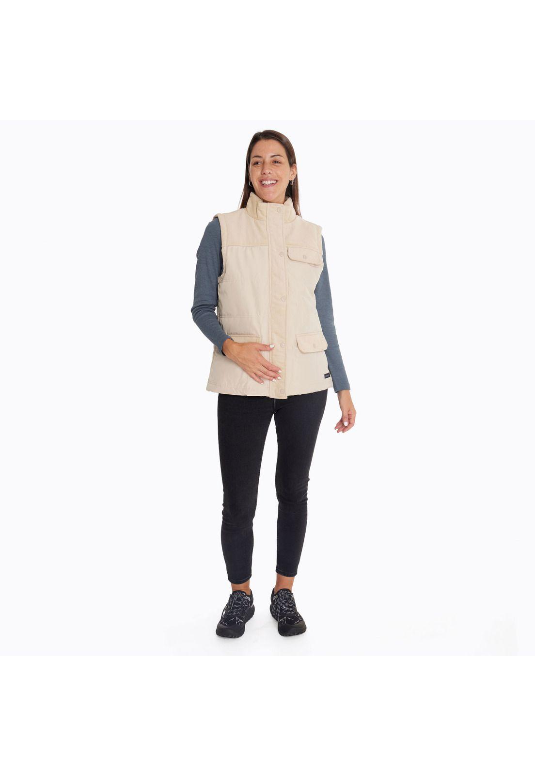 Parka Sin Mangas Mujer Lava Beige-7