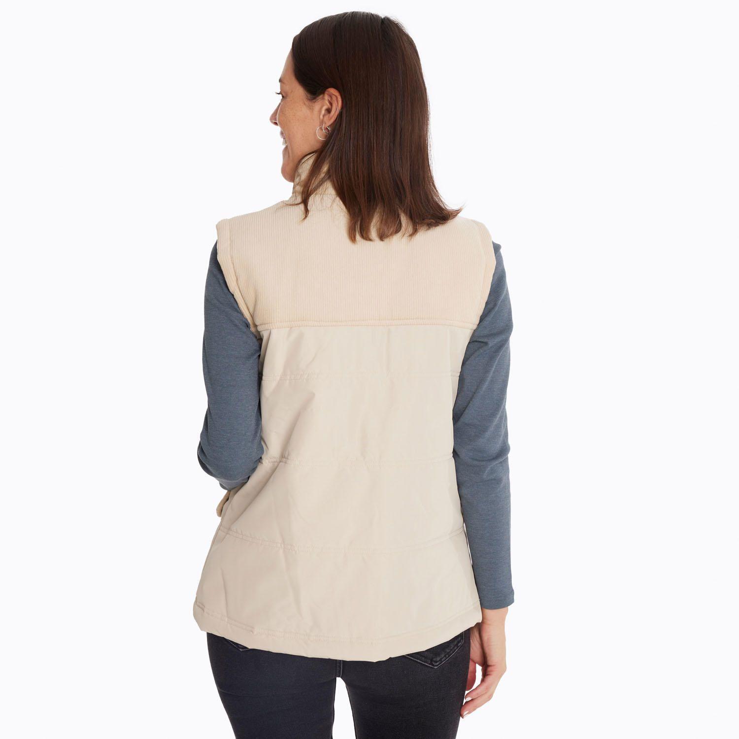 Parka Sin Mangas Mujer Lava Beige-1