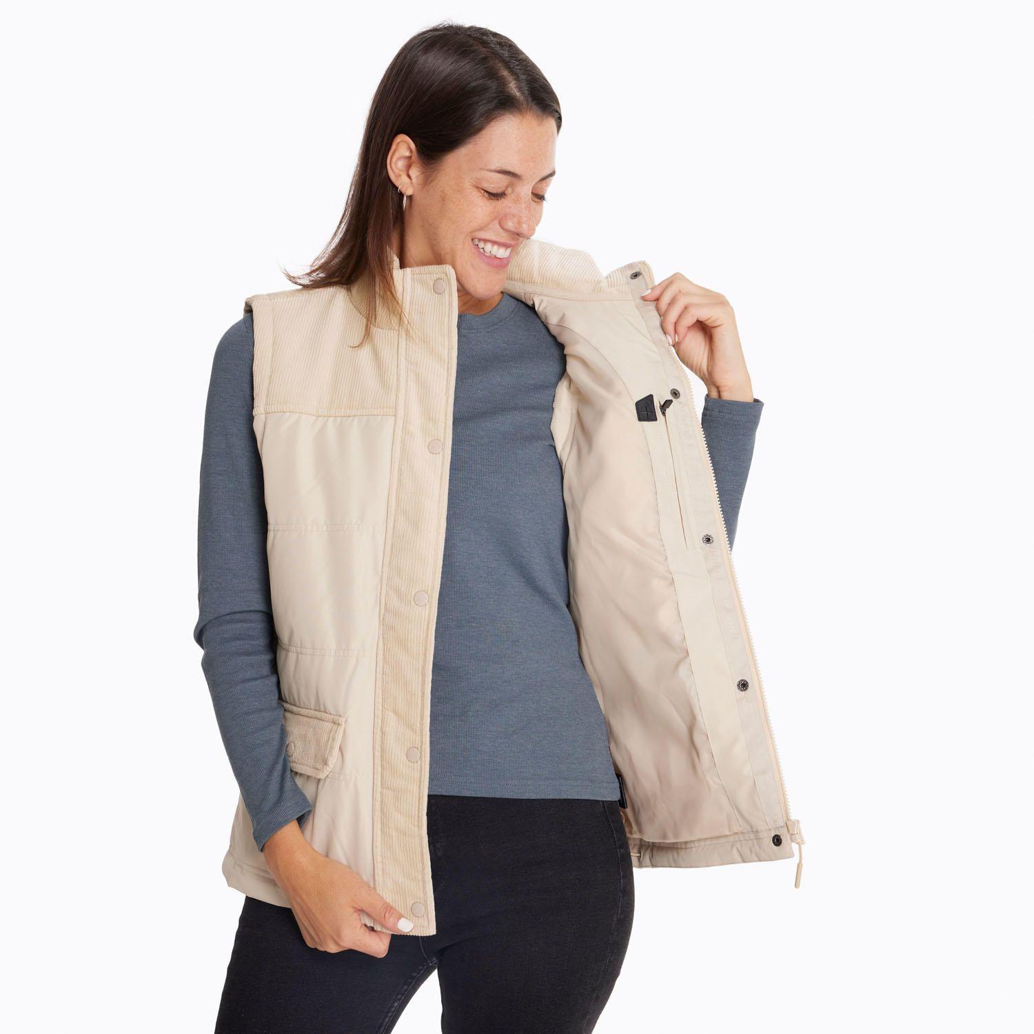 Parka Sin Mangas Mujer Lava Beige-3