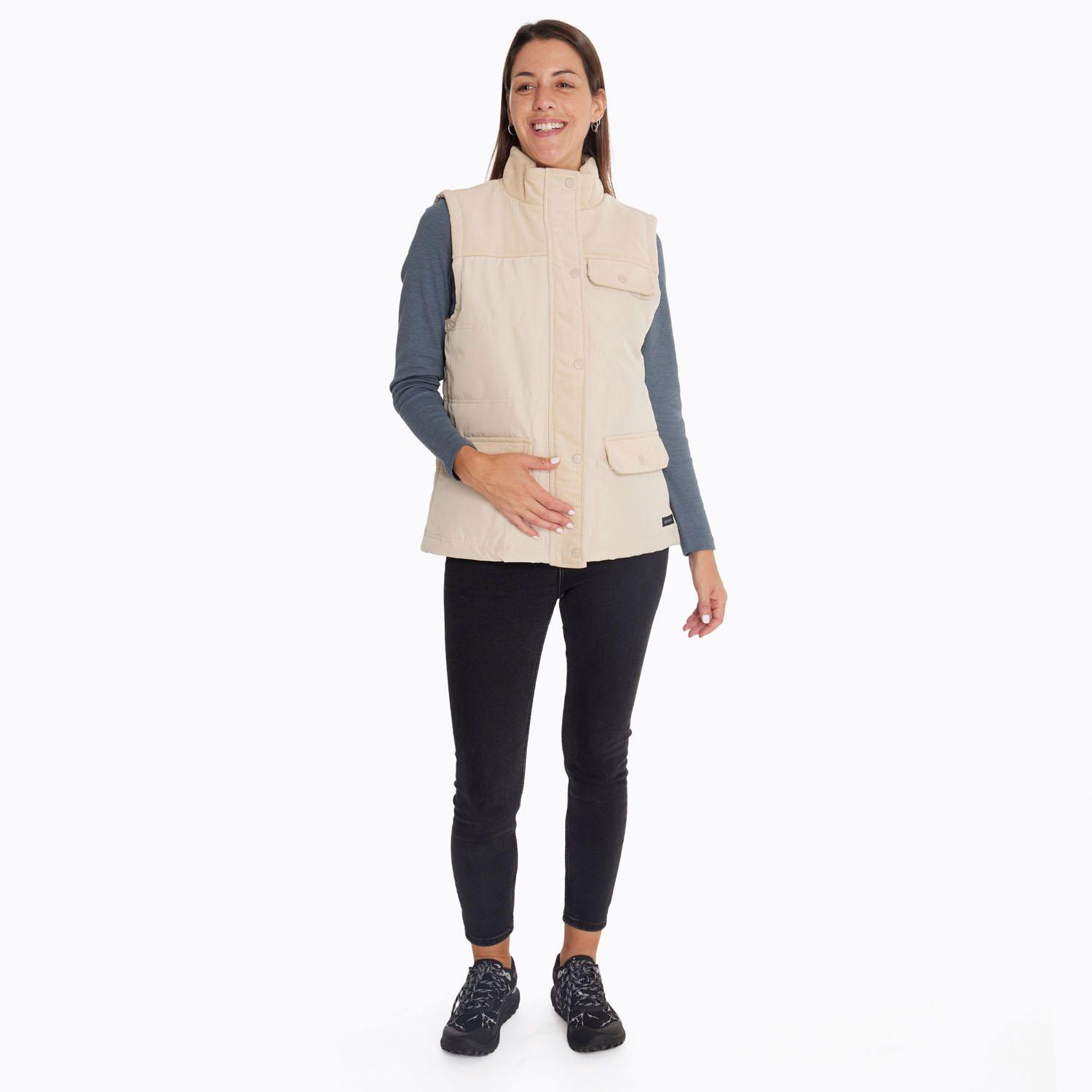 Parka Sin Mangas Mujer Lava Beige-7