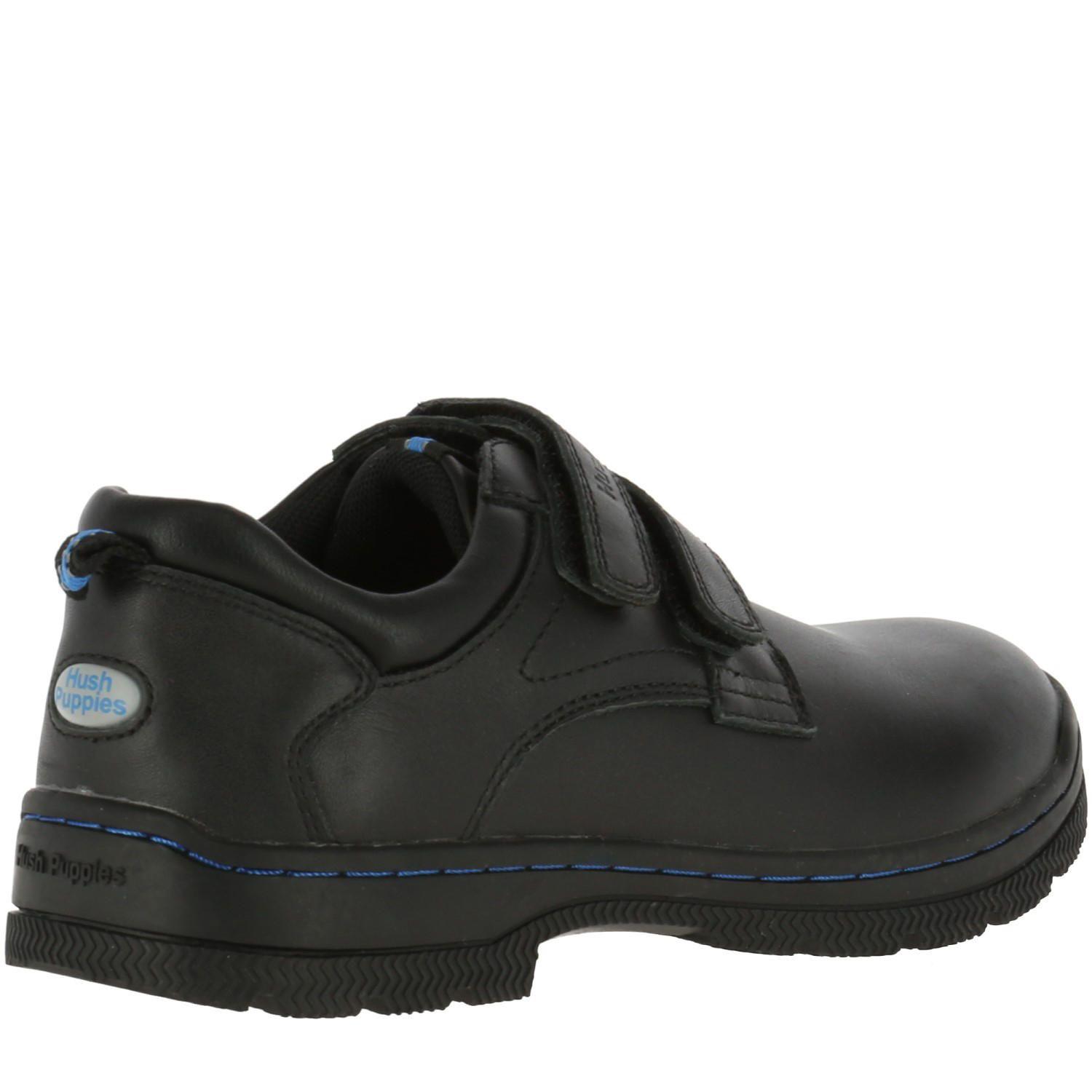 Zapato Niño Cuero New I Work Velcro Negro-4