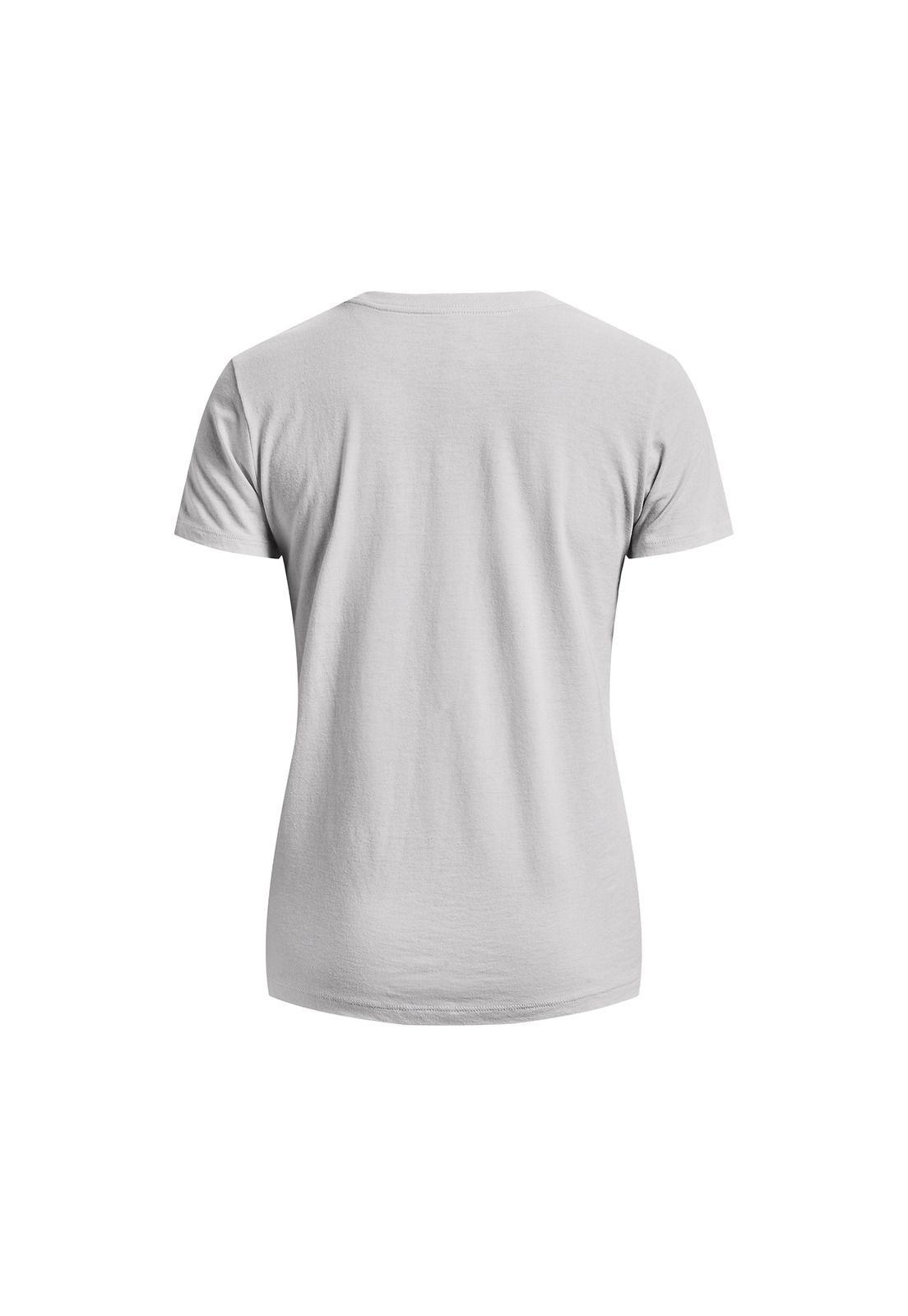 Polera M/C Mujer Circle Wordmark Ss Gris-1