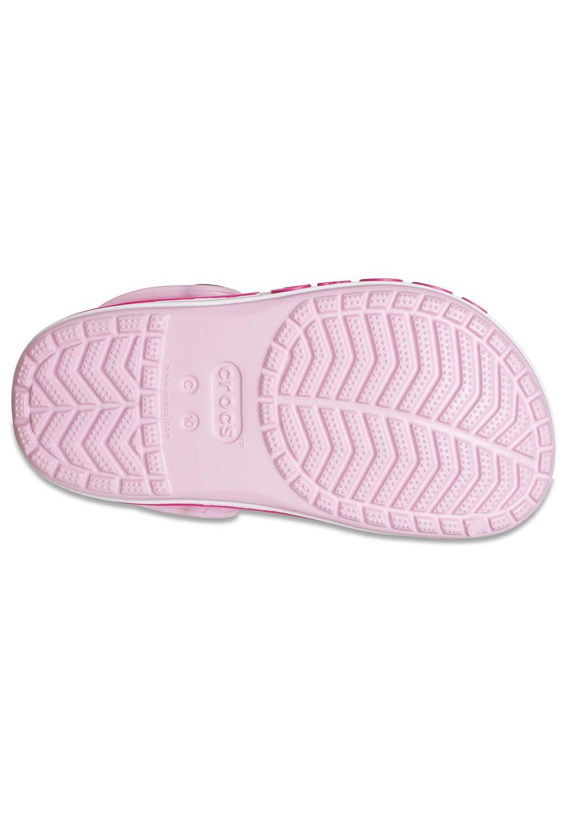 Zueco Crocs Niña Pequeña Bayaband Clog T Rosado Pastel-5