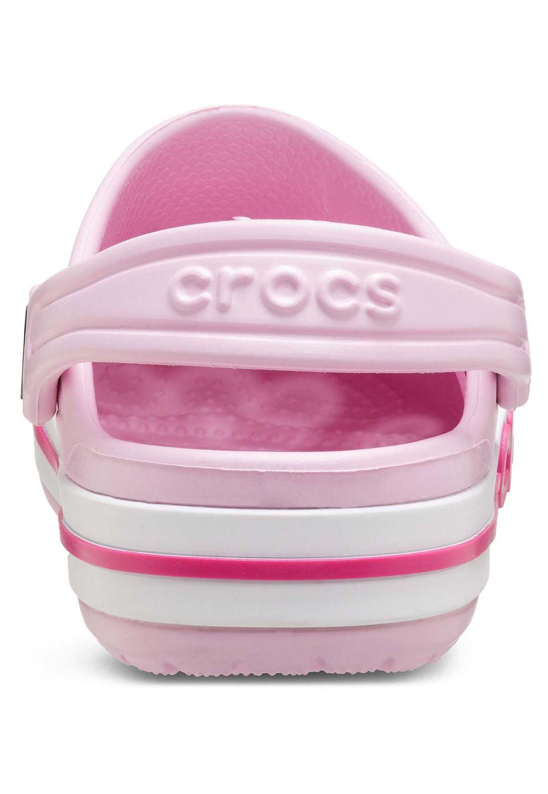 Zueco Crocs Niña Pequeña Bayaband Clog T Rosado Pastel-7
